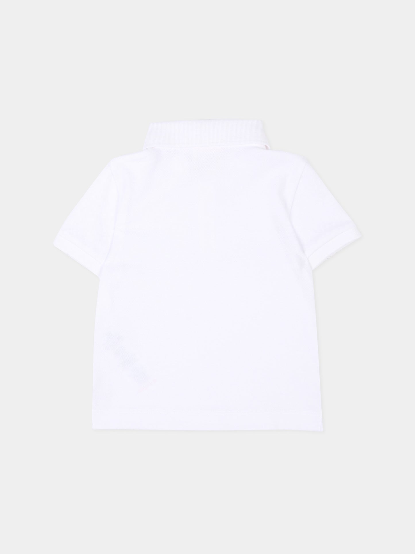 Polo bianca per neonato con logo,Givenchy Kids,H31204 10P