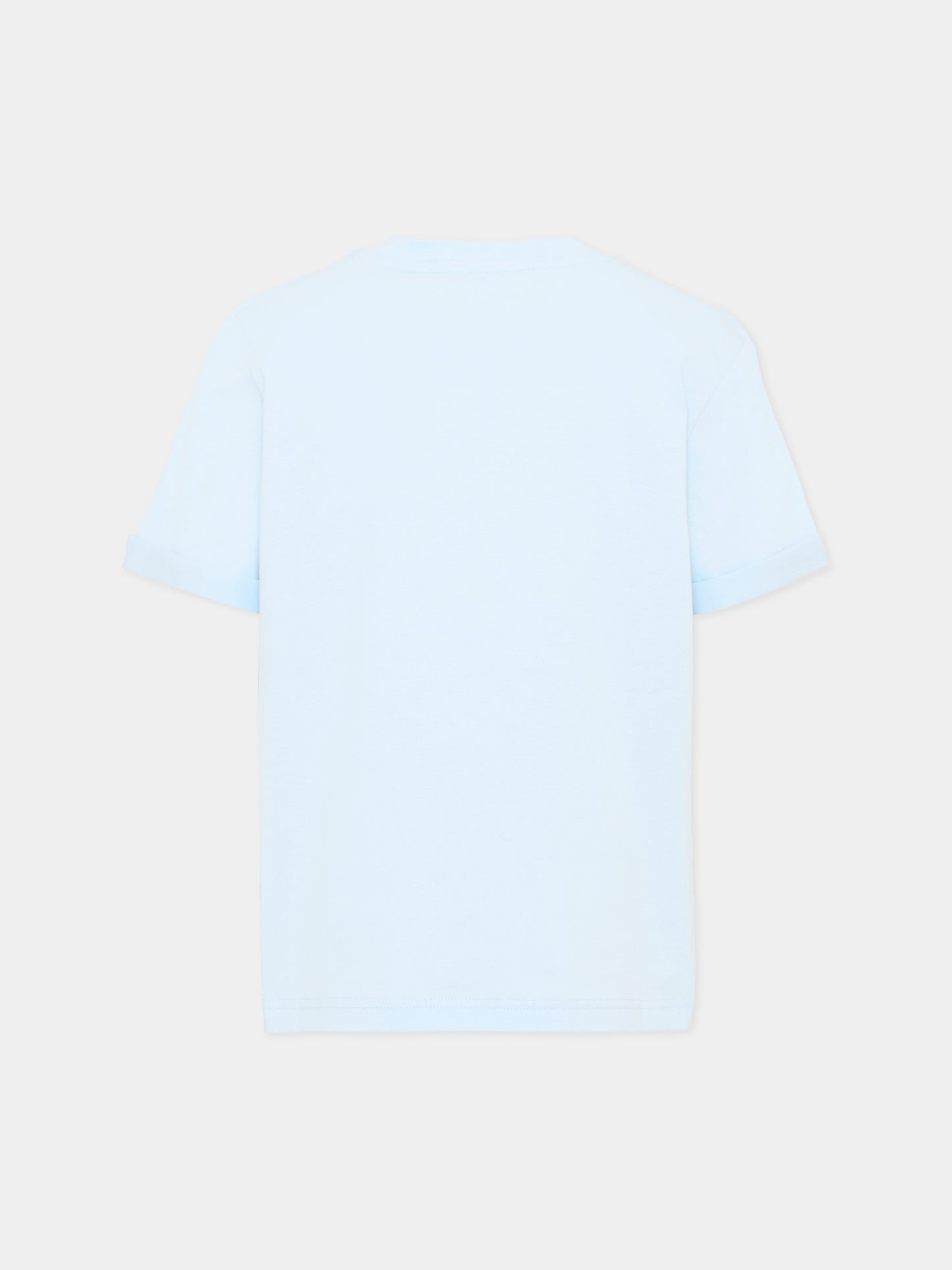 T-shirt celeste per bambini con logo,Givenchy Kids,H31109 77L