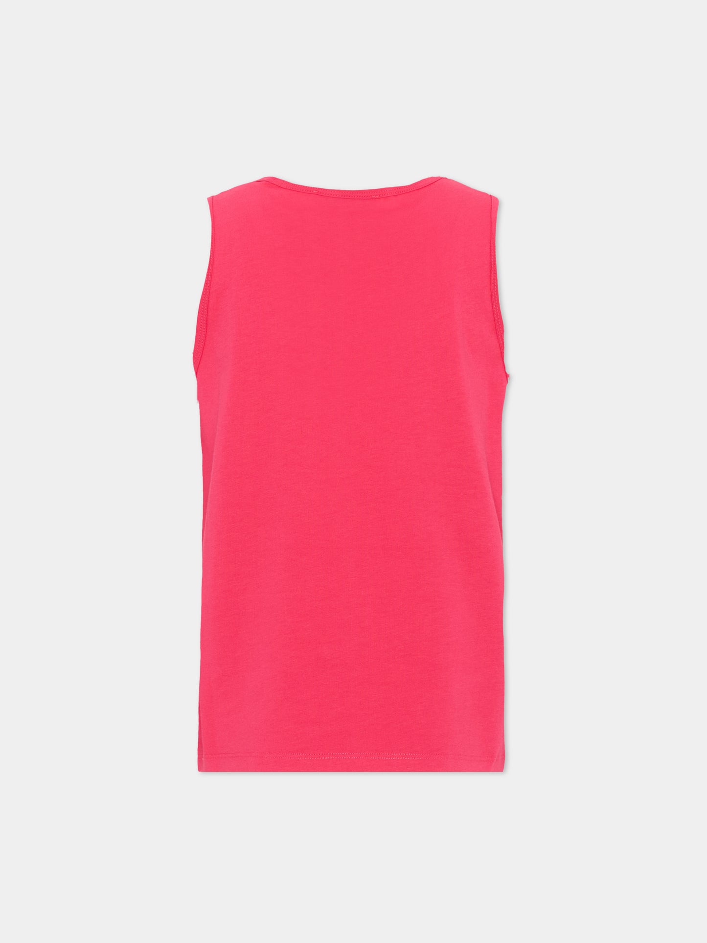 Canotta fucsia per bambina con logo,Marc Jacobs,W60744 437