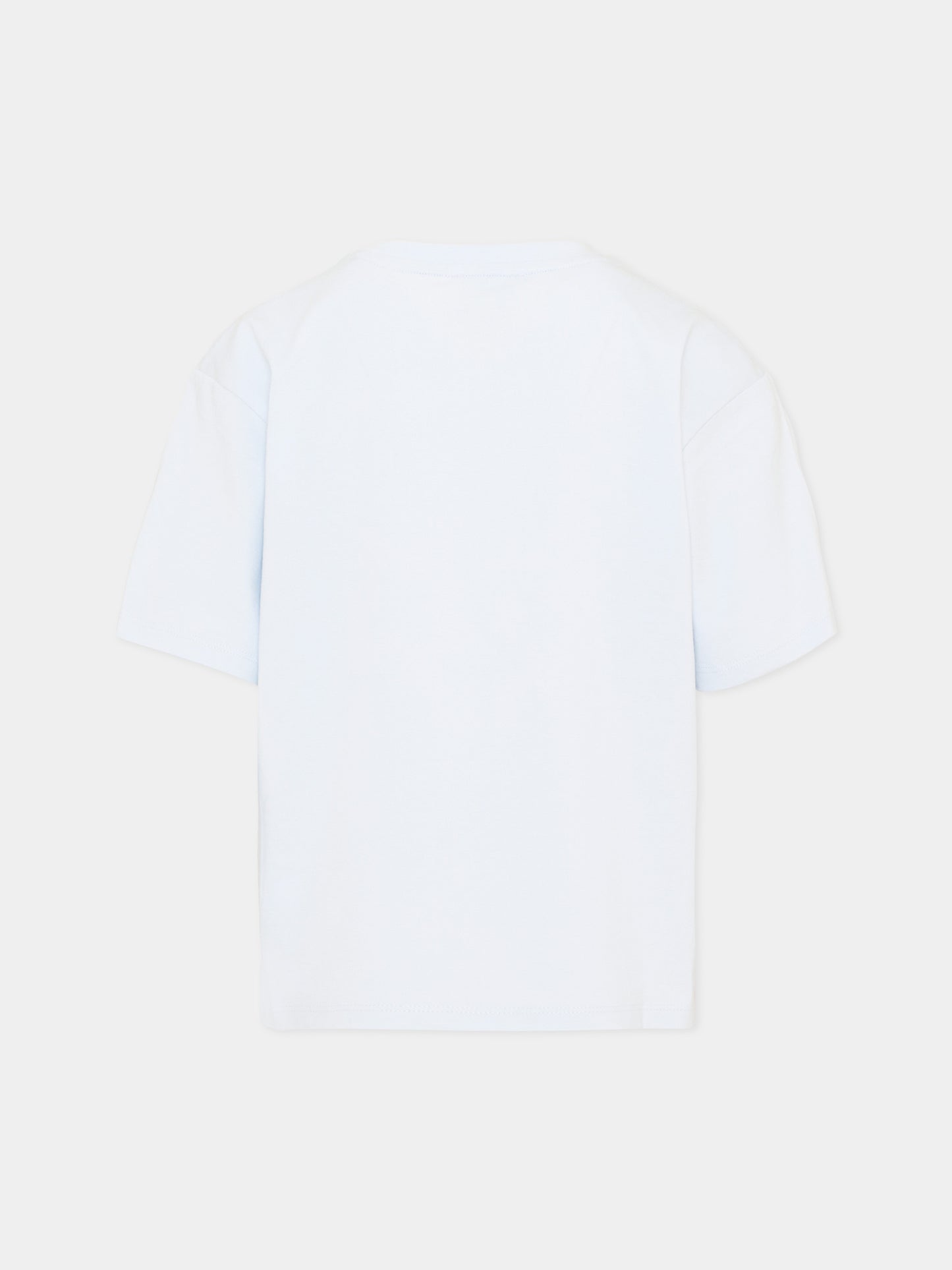 T-shirt celeste per bambini con logo,Kenzo Kids,K61804 77M