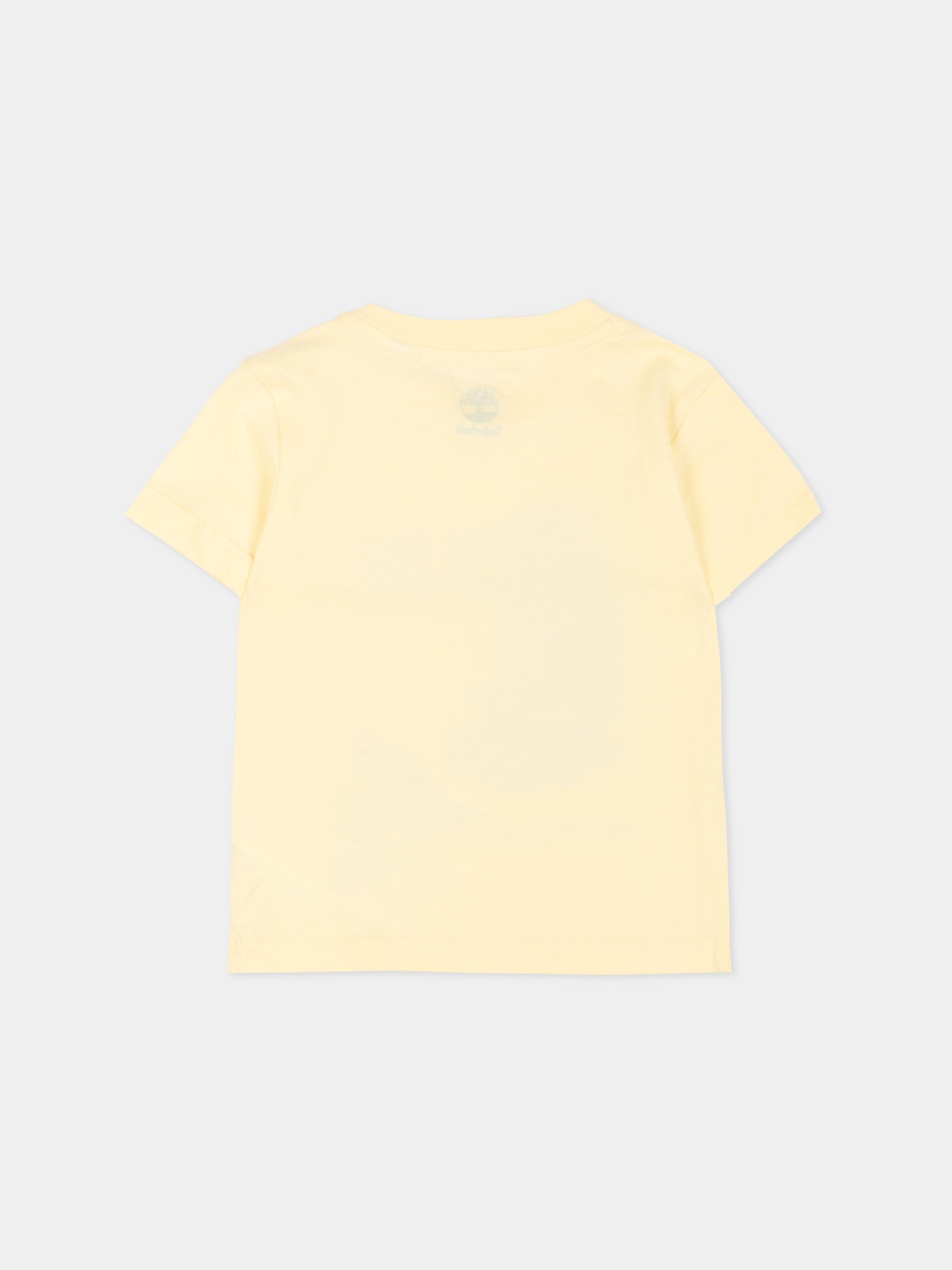 T-shirt gialla per neonato con stampa,Timberland,T60855 505