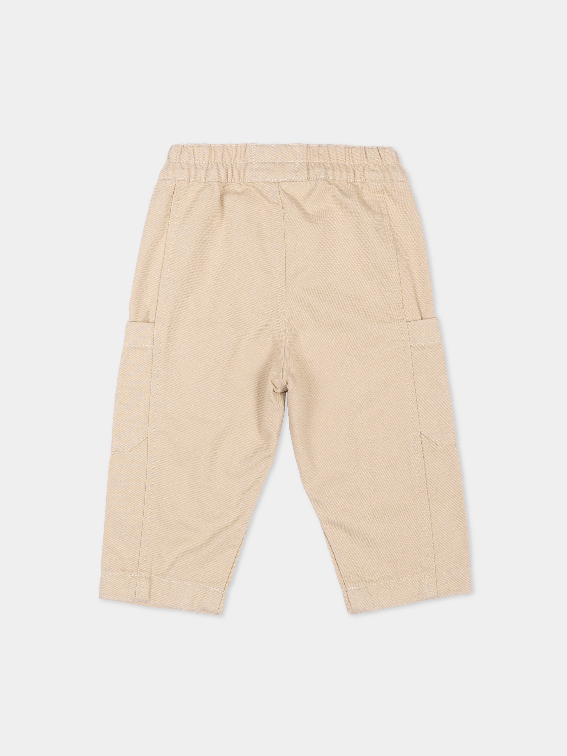 Pantalone beige per neonato con logo,Timberland,T60871 192