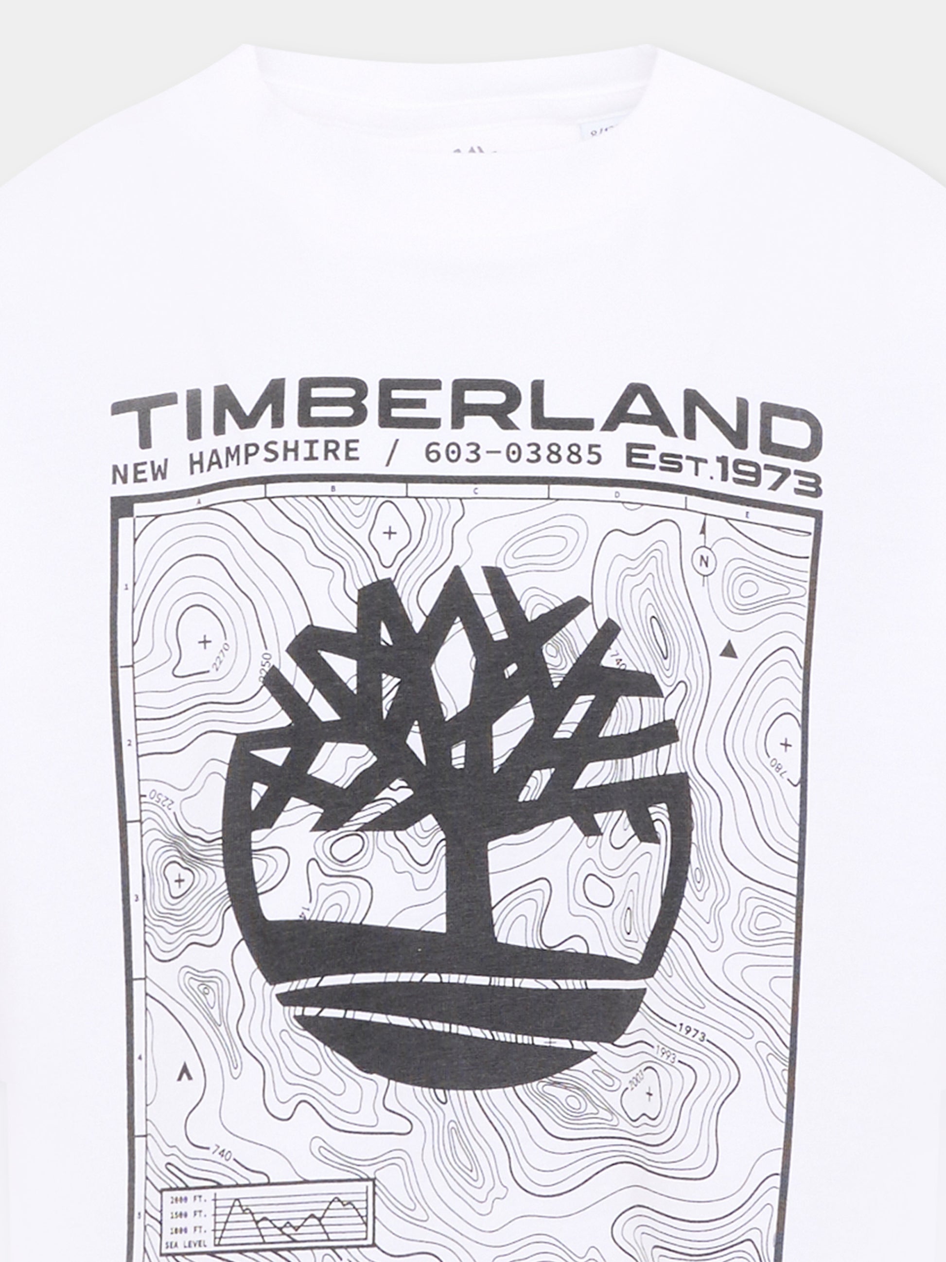 T-shirt bianca per bambino con logo,Timberland,T60794 10P