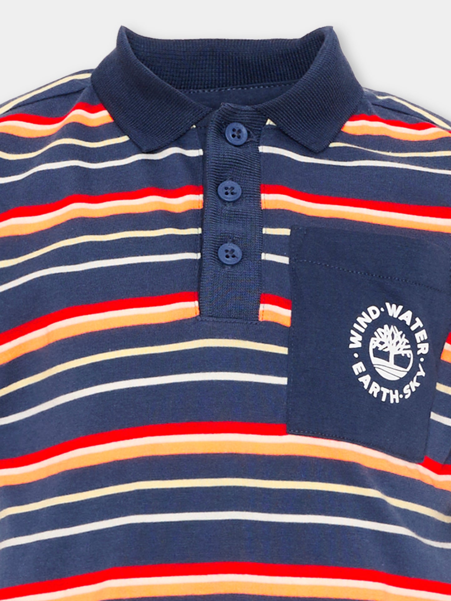 Completo sportivo blu per bambino a righe,Timberland,T60858 805