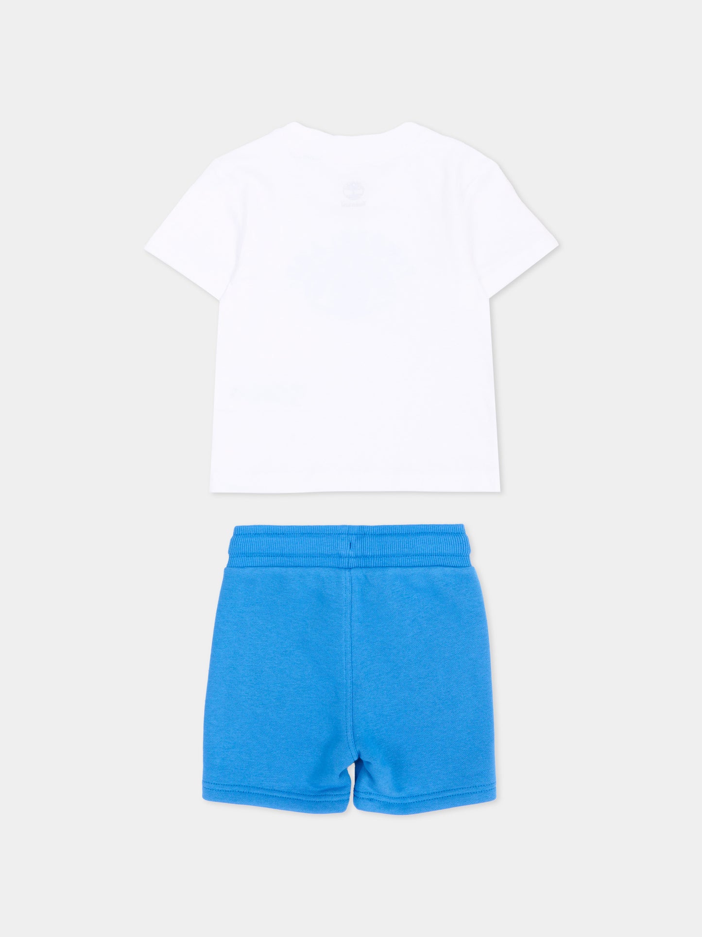 Completo sportivo azzurro per neonato con logo,Timberland,T60859 10P
