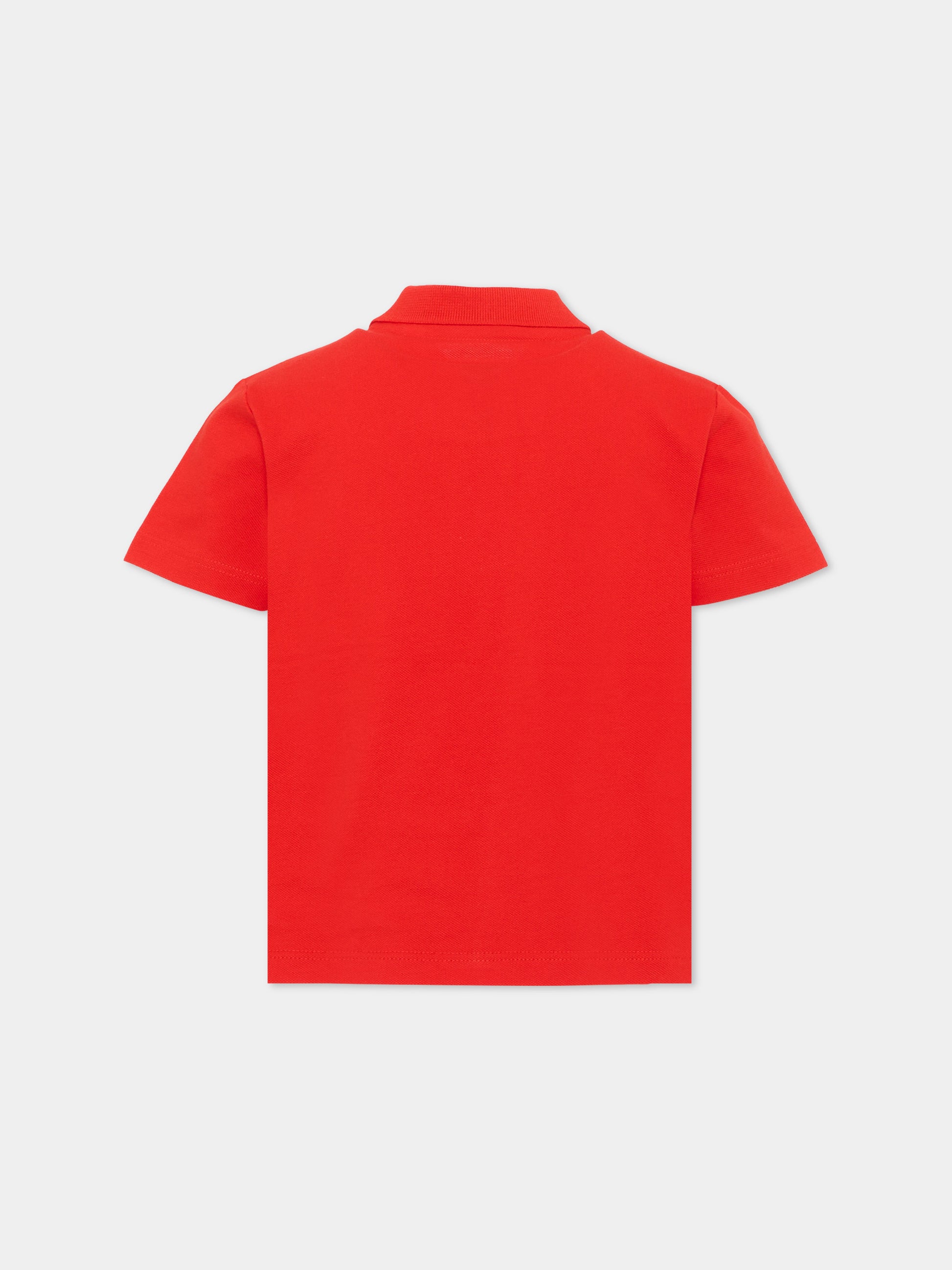 Polo rossa per bambino con logo,Timberland,T60875 97E