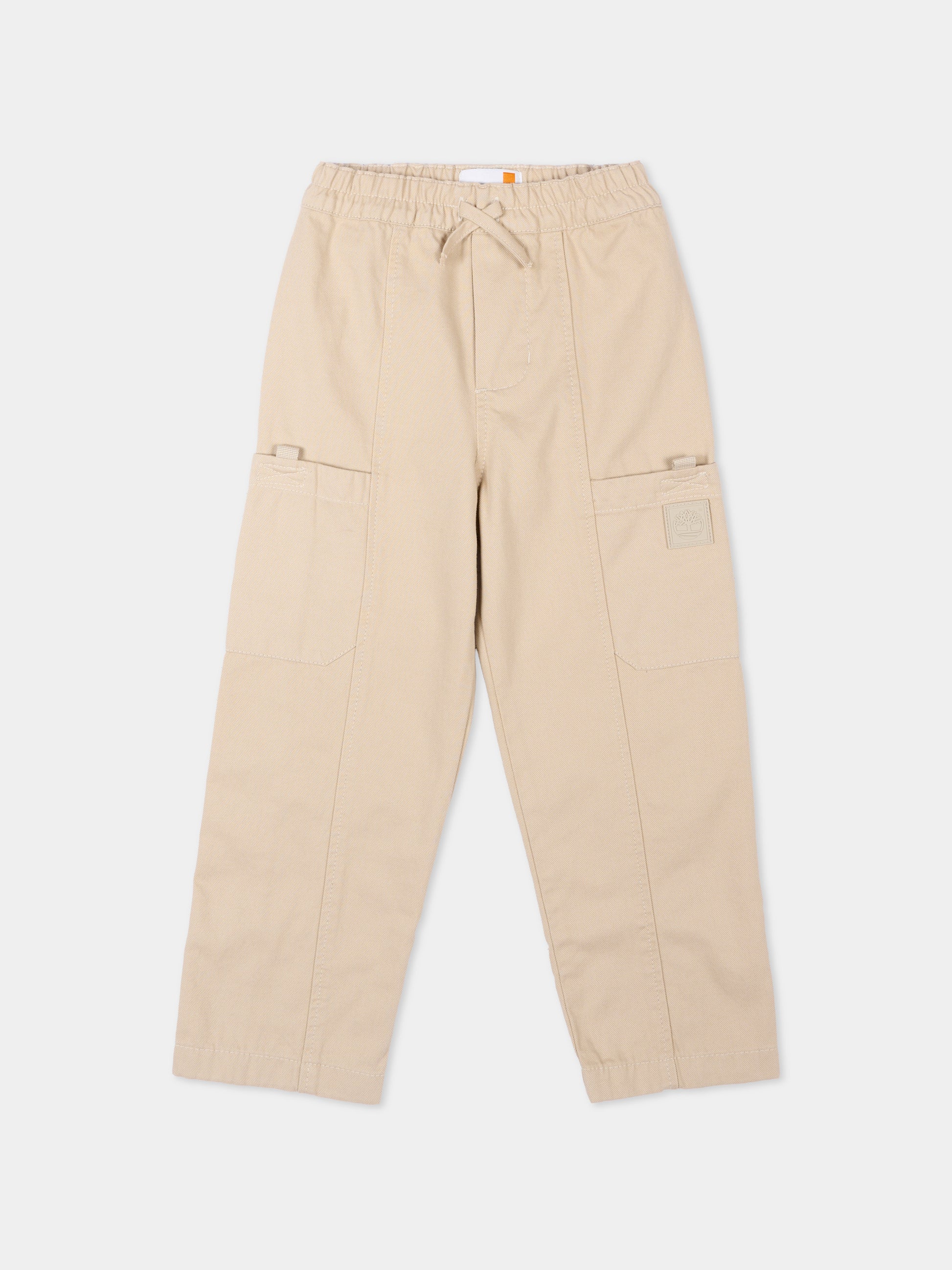 Pantaloni beige per bambino con logo,Timberland,T60871 192