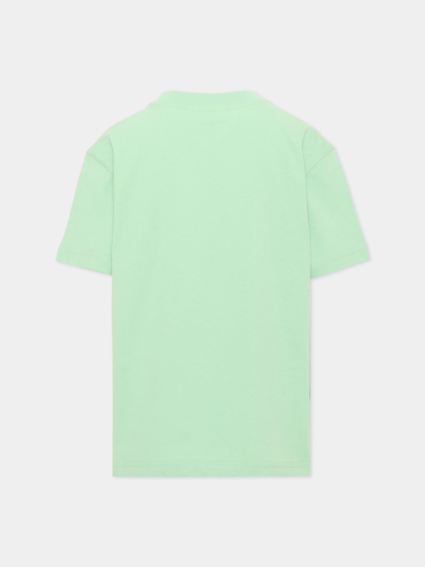 T-shirt verde per bambino con stampa,Palm Angels,PBAA003S26JER008 080