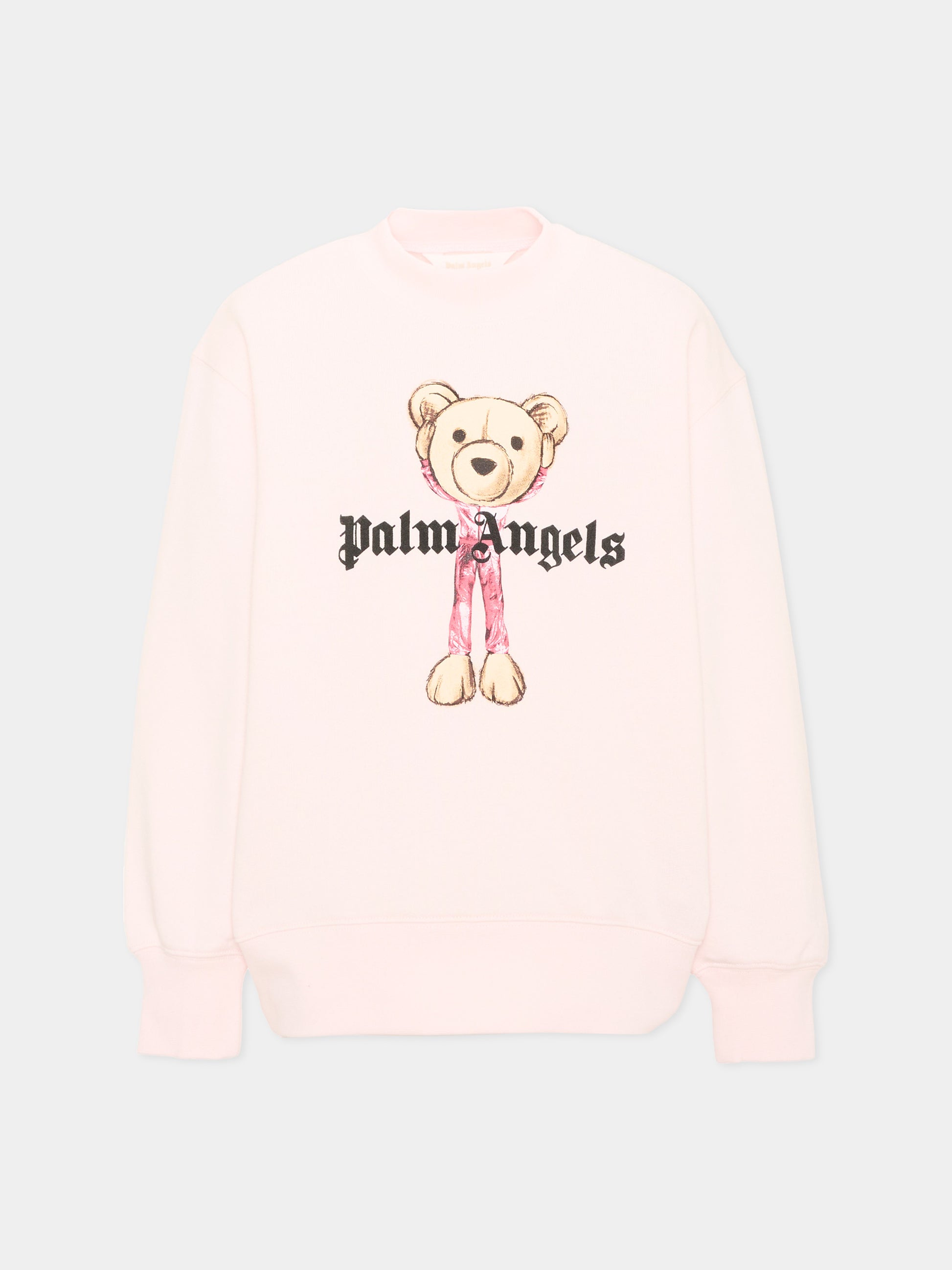 Felpa rosa per bambina con teddy bear,Palm Angels,PGBA013S26FLE00A 042