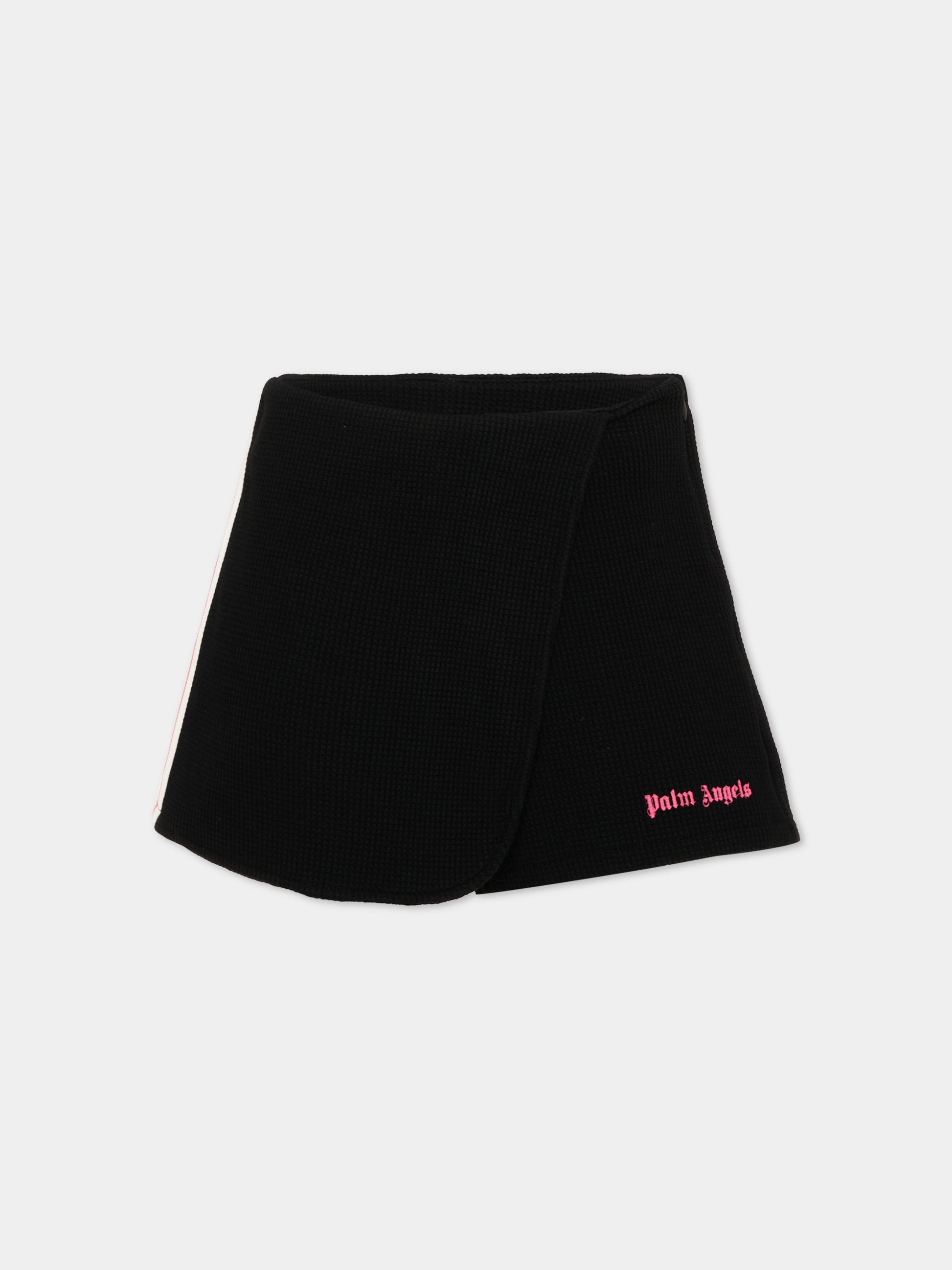 Shorts nero per bambina con logo,Palm Angels,PGCB00BS26JER001 110