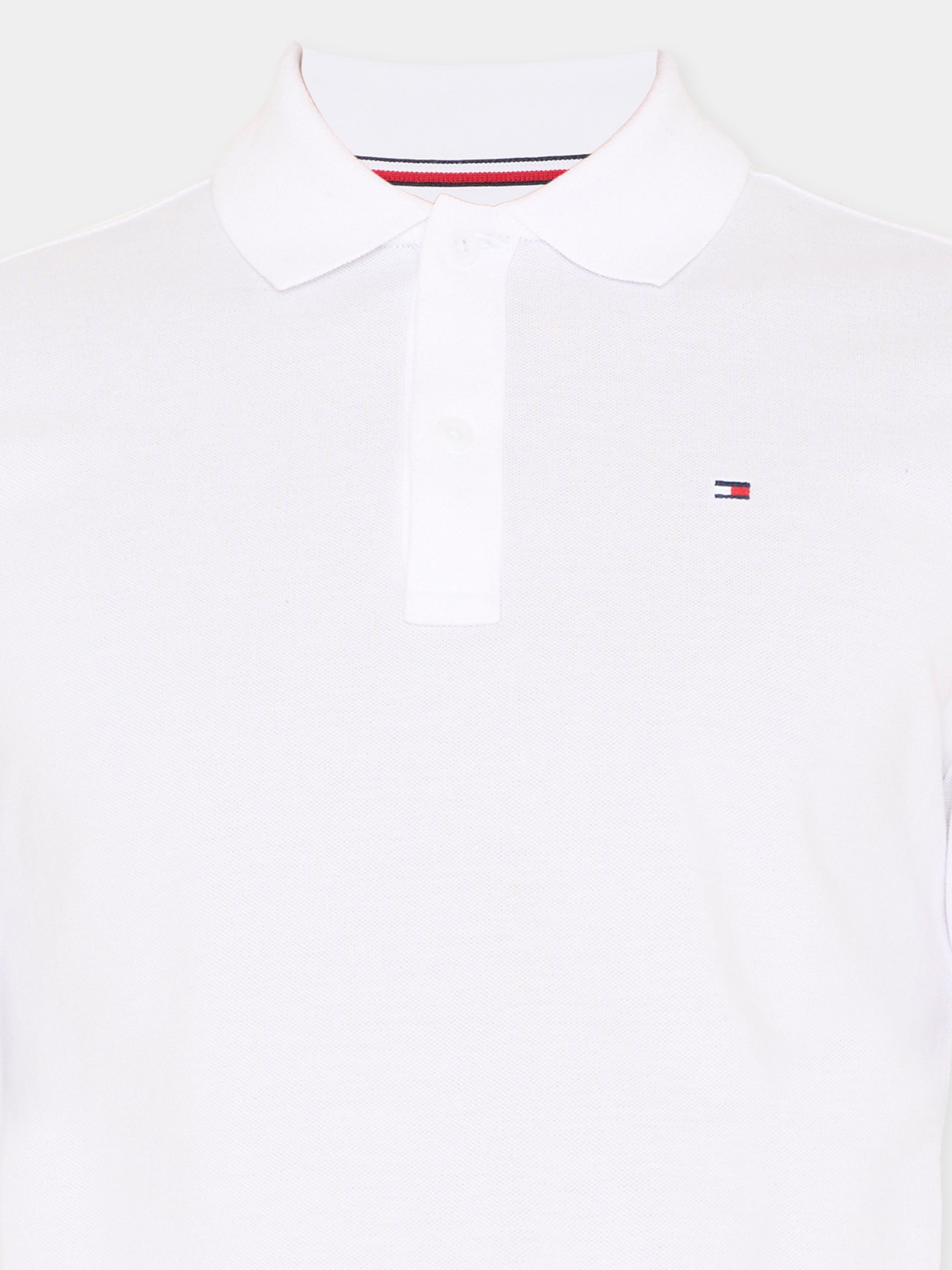 Polo a manica lunga bianca con logo,Tommy Hilfiger Junior,KB0KB09664 YBR
