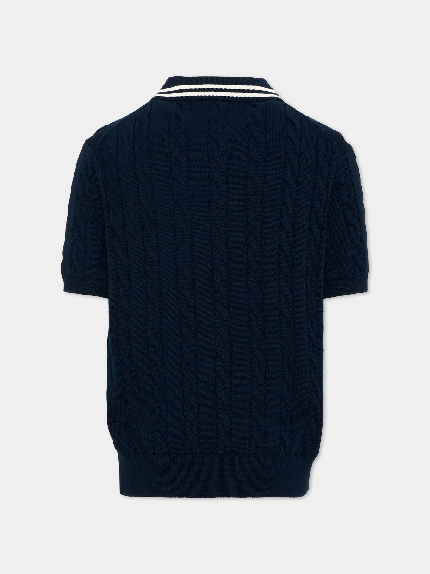 Polo a manica corta blu per bambino,Tommy Hilfiger Junior,KB0KB09754 C1G
