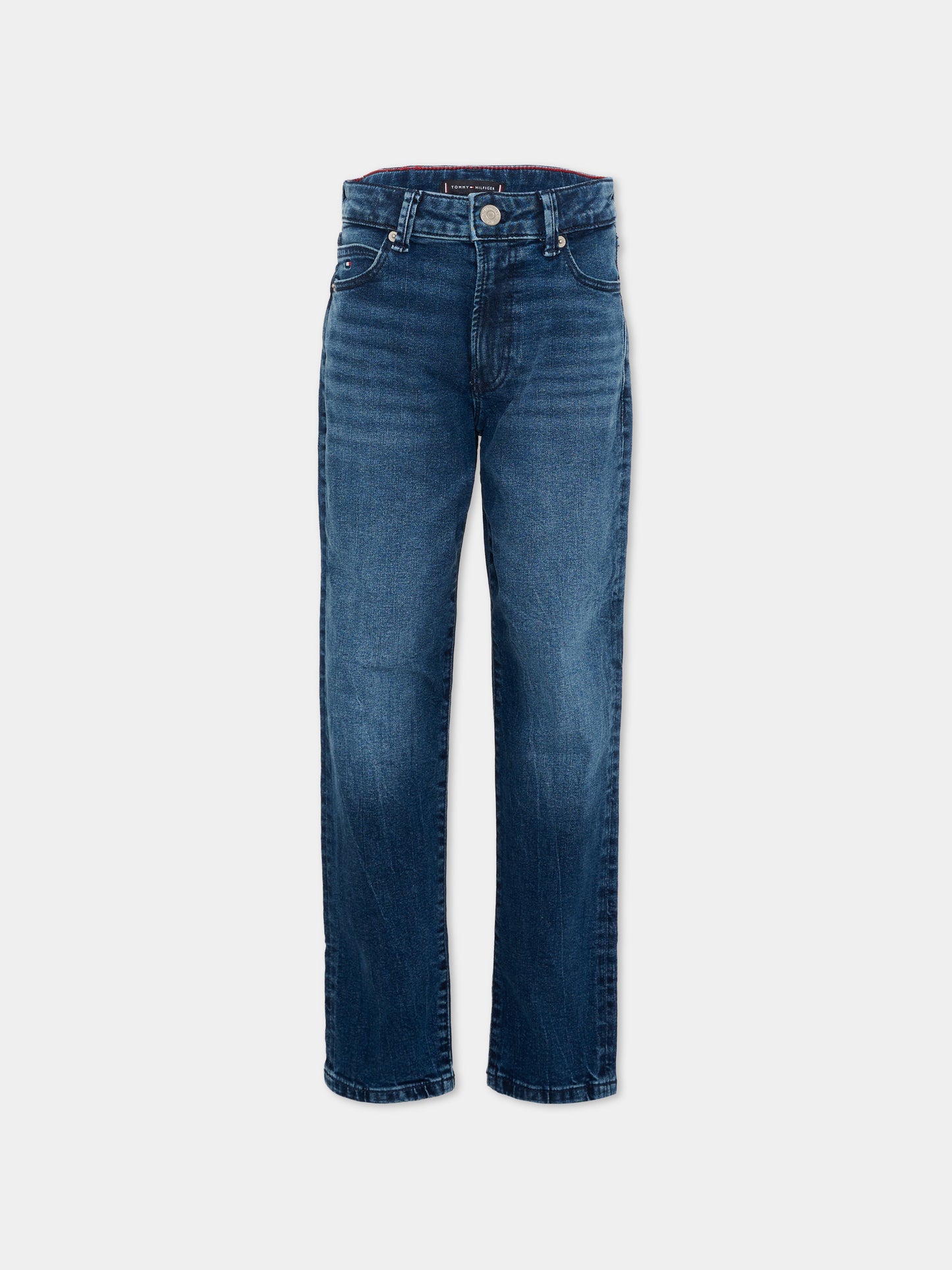 Jeans denim per bambini con logo,Tommy Hilfiger Junior,KB0KB10040 1BJ