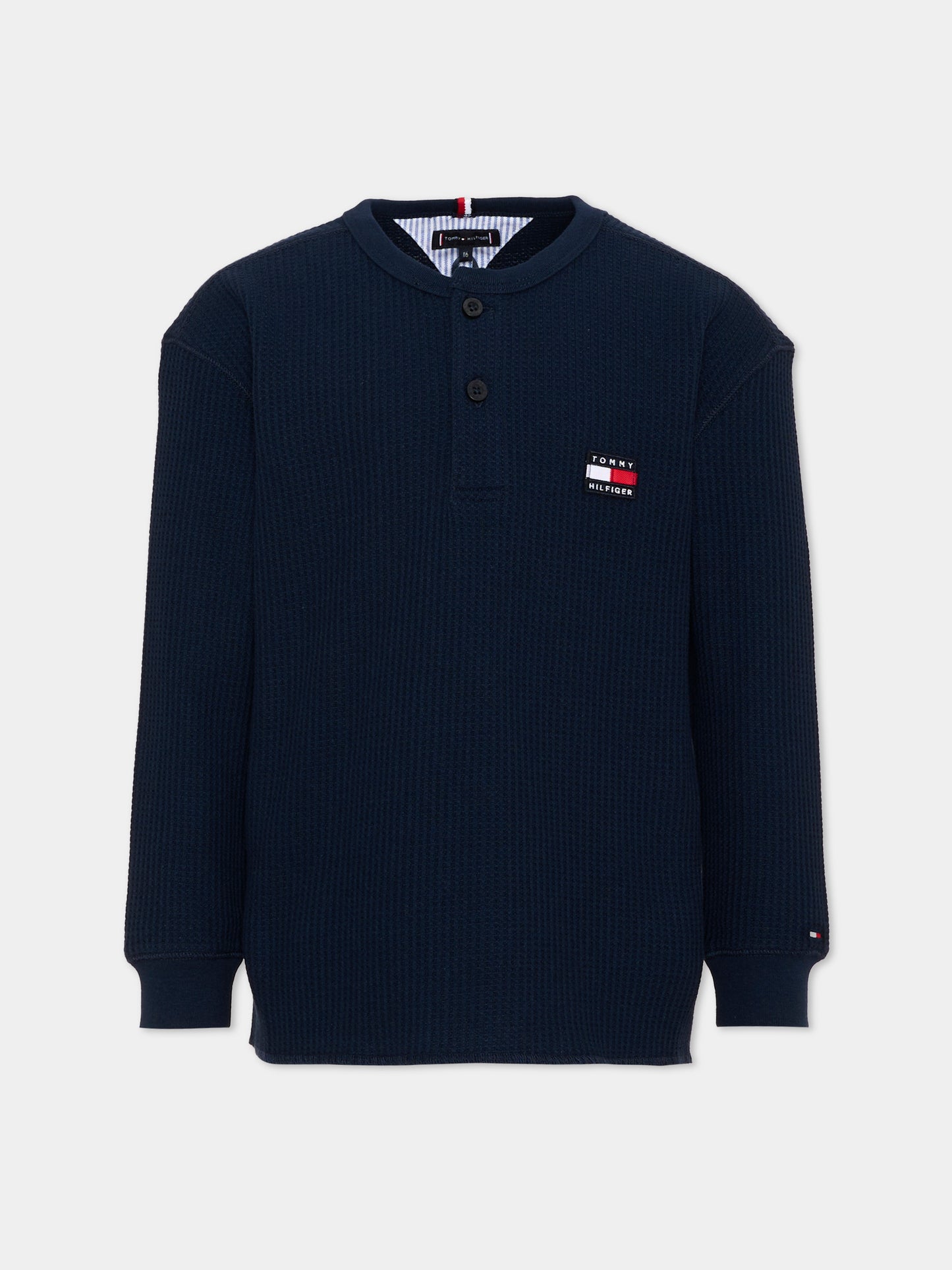 Maglione blu per bambini con logo,Tommy Hilfiger Junior,KB0KB10166 C1G