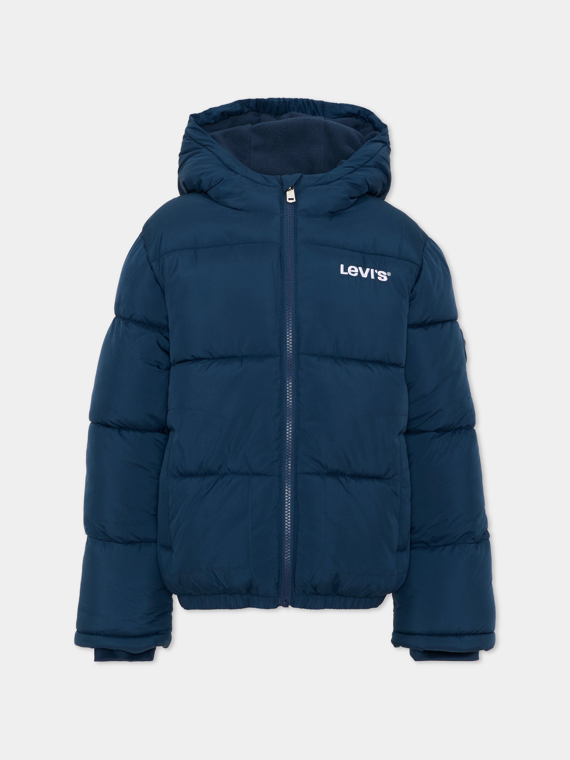 Piumini blu per bambino con logo,Levi's Kids,9EN633 UF3
