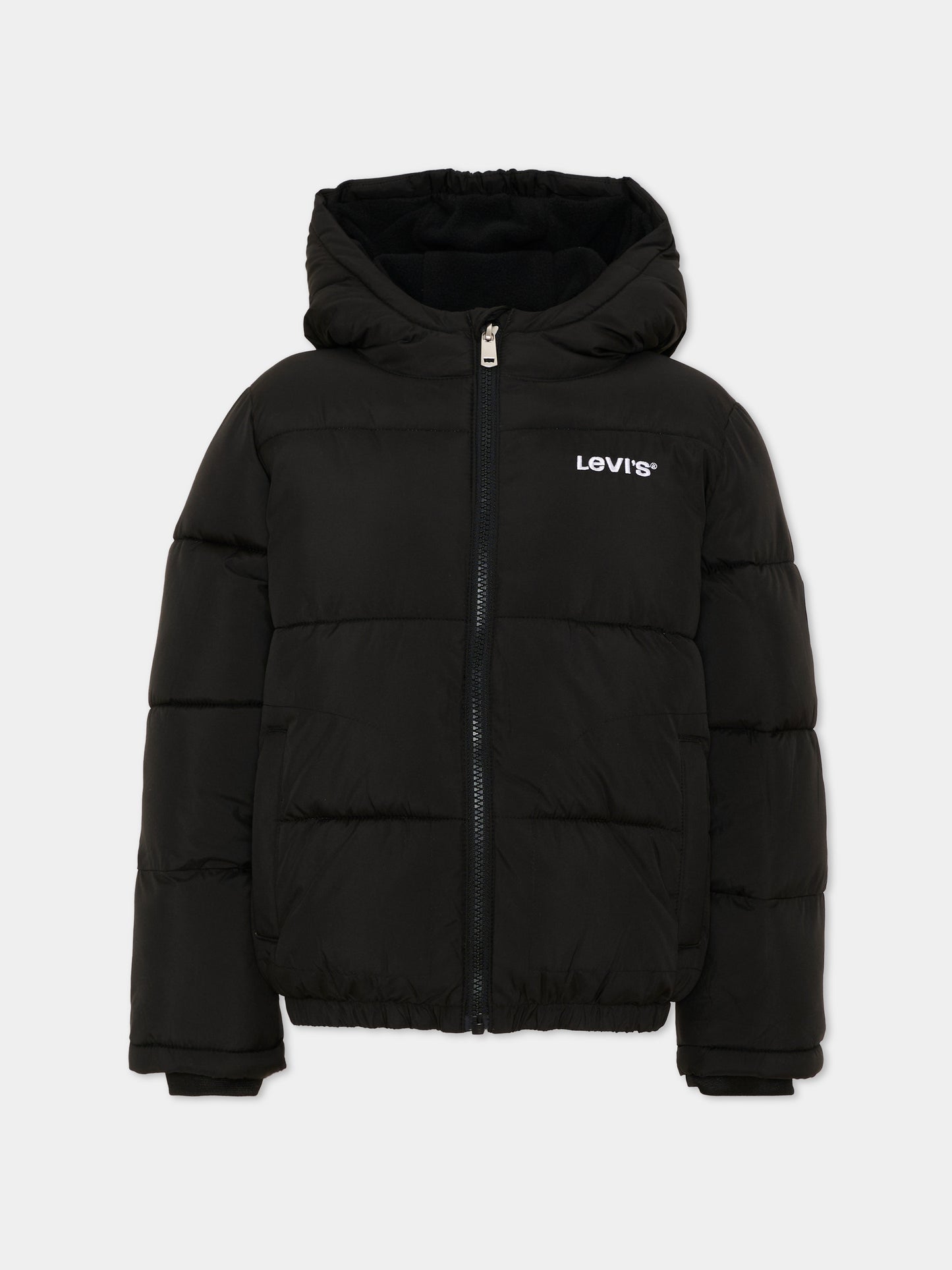 Piumini nero per bambino con logo,Levi's Kids,8EN633 023
