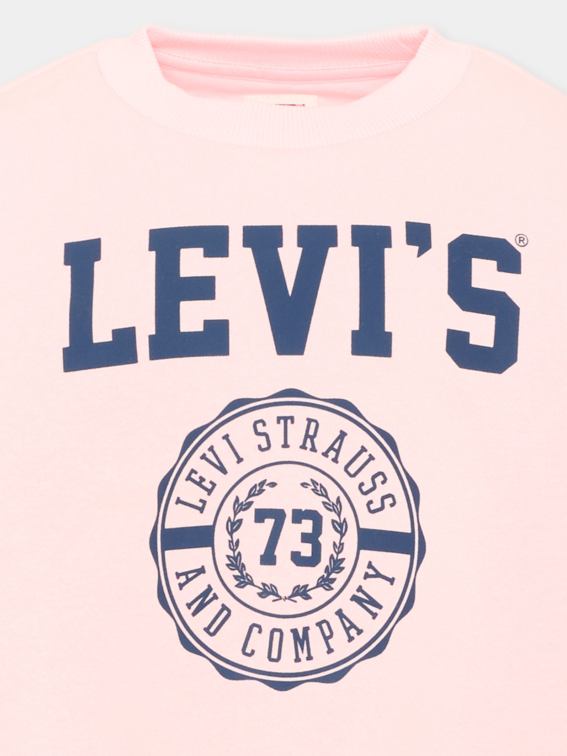 Felpa rosa per bambina,Levi's Kids,3EN514 AGJ