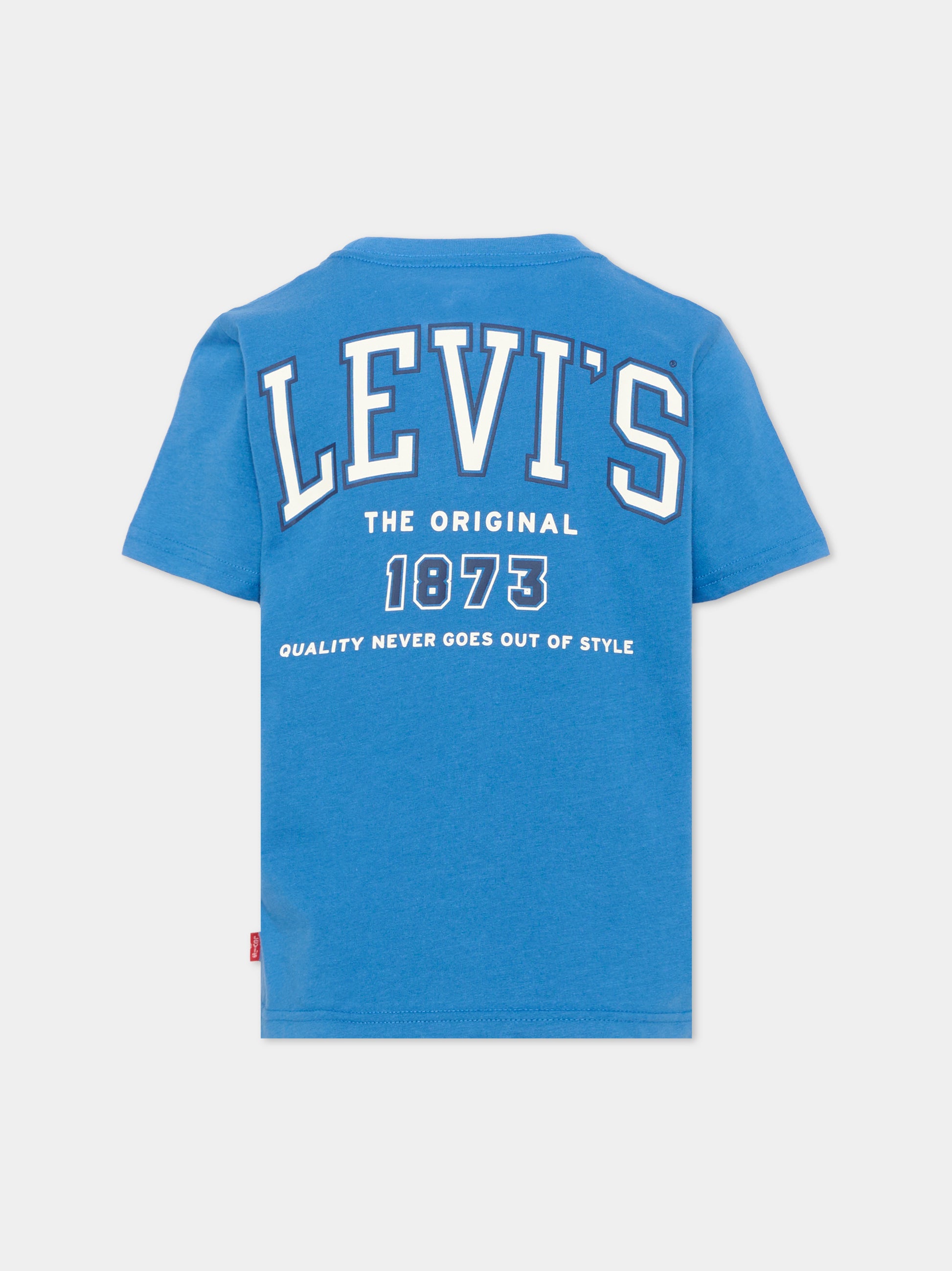 T-shirt azzurra per bambini con logo,Levi's Kids,8EN858 U6K