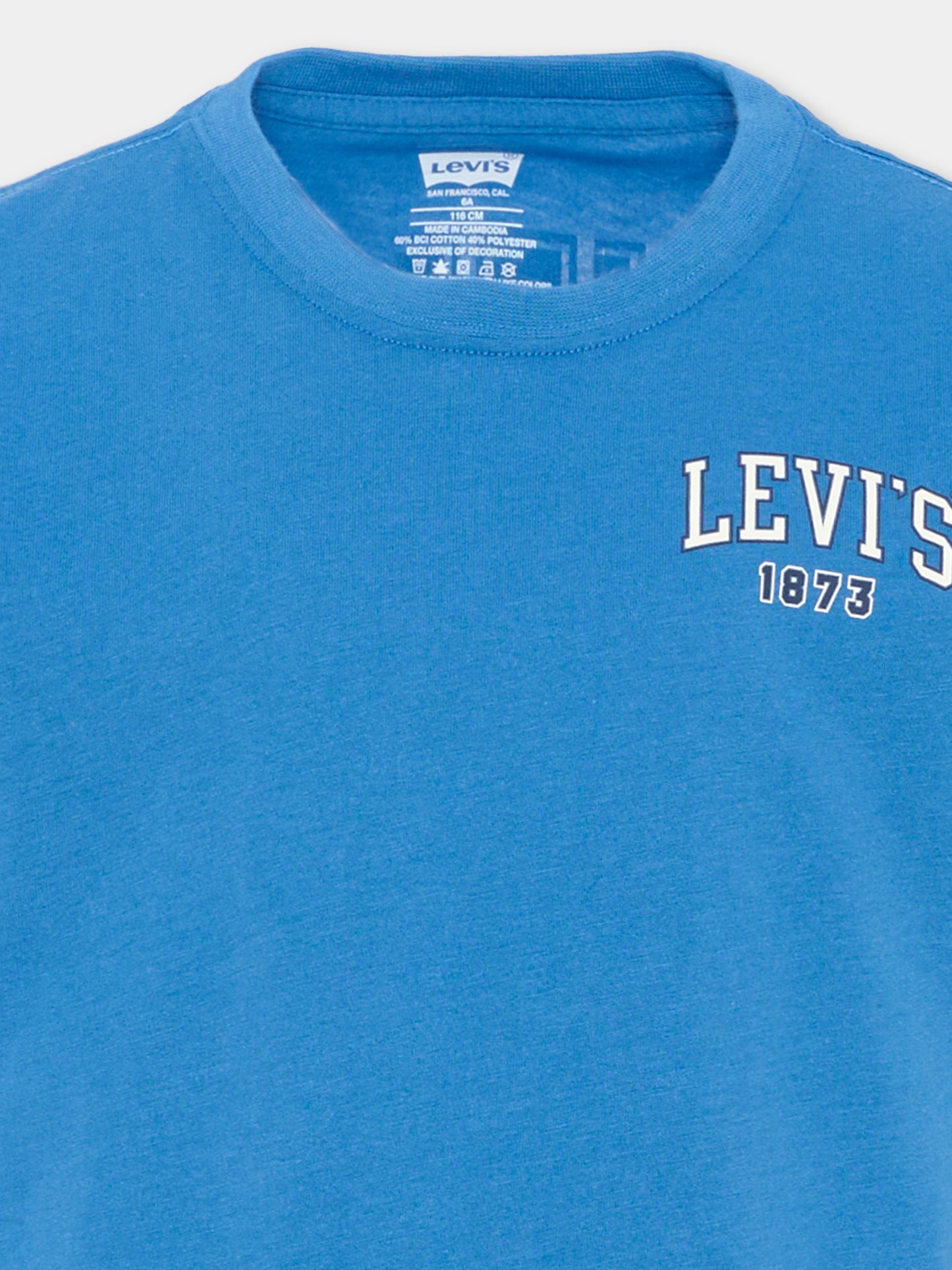 T-shirt azzurra per bambini con logo,Levi's Kids,8EN858 U6K