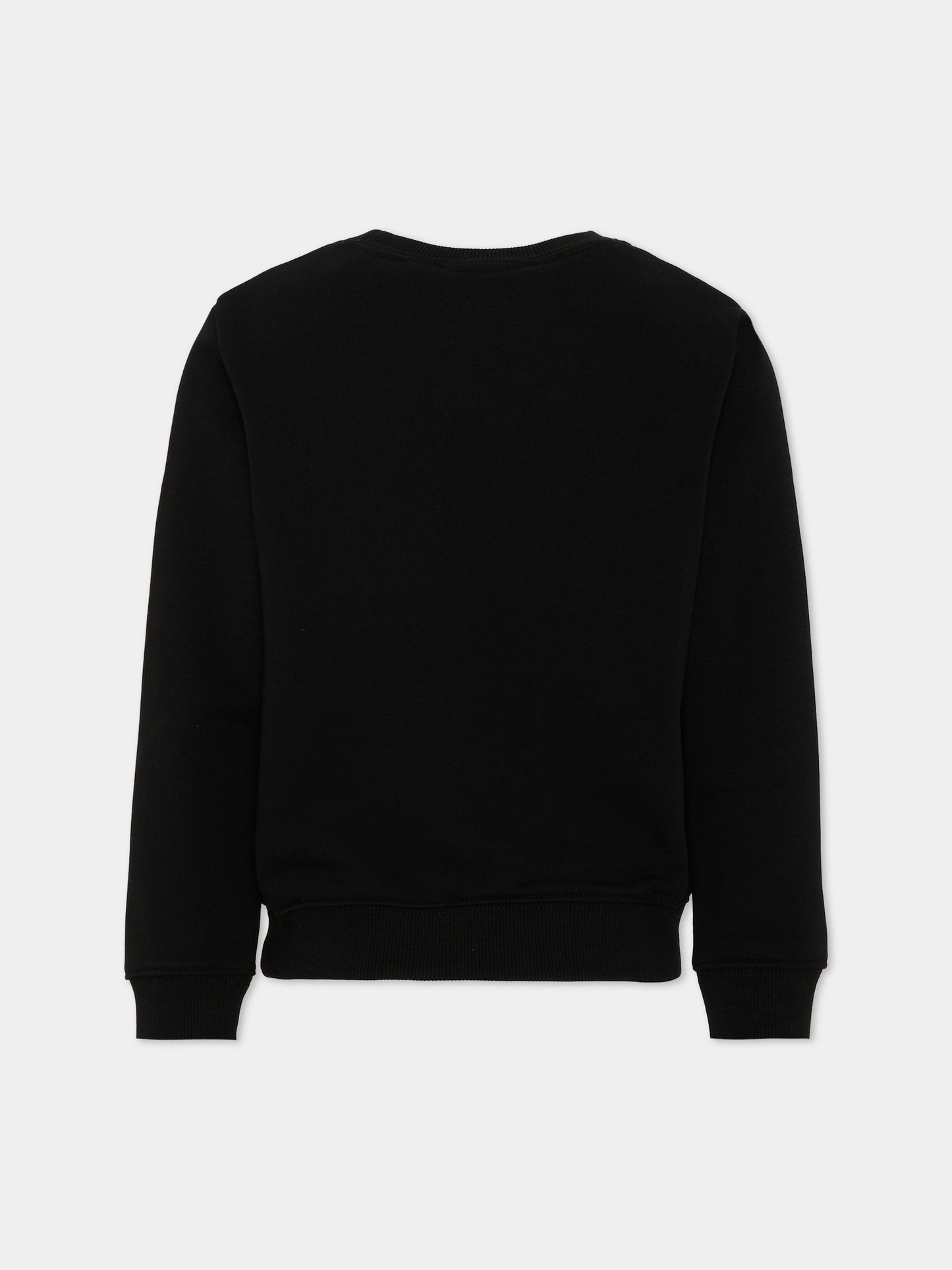 Felpa nera per bambini logo CK,Calvin Klein Kids,LV1CKSJB33 BEH