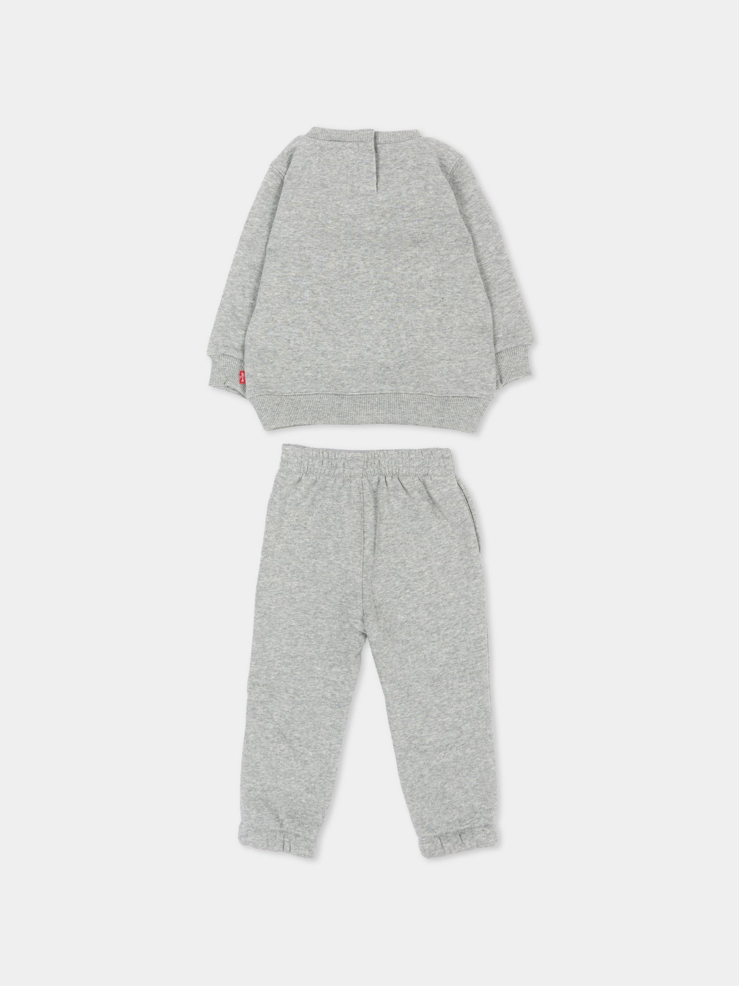Completo sportivo lungo grigio per neonato,Levi's Kids,6EP012 C87