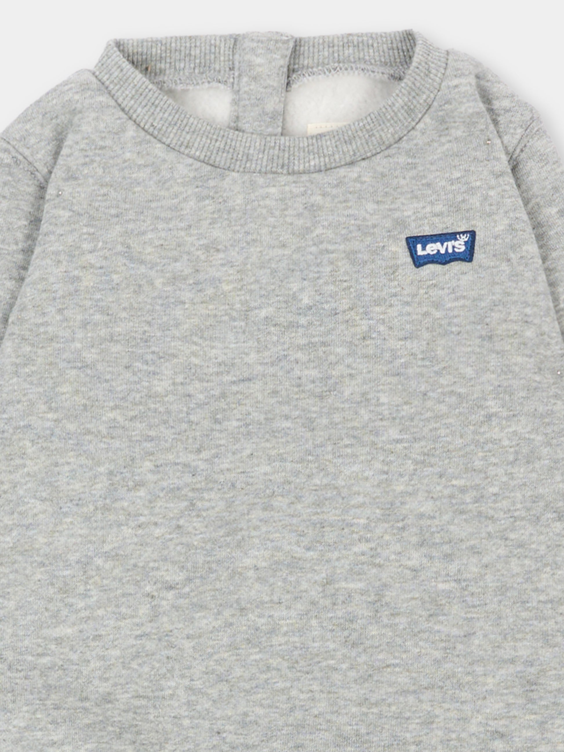 Completo sportivo lungo grigio per neonato,Levi's Kids,6EP012 C87