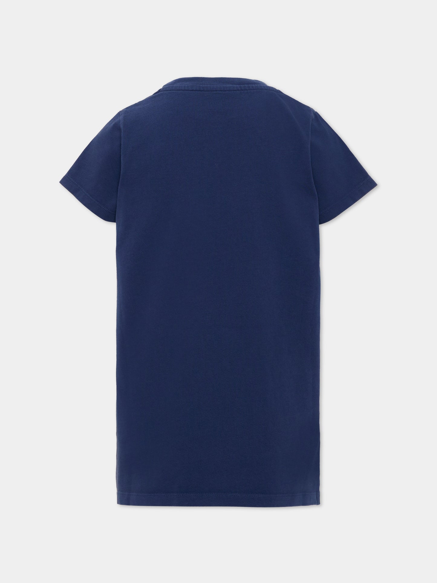 Vestito blu per bambina con logo,Zadig & Voltaire Kids,X60543 84N