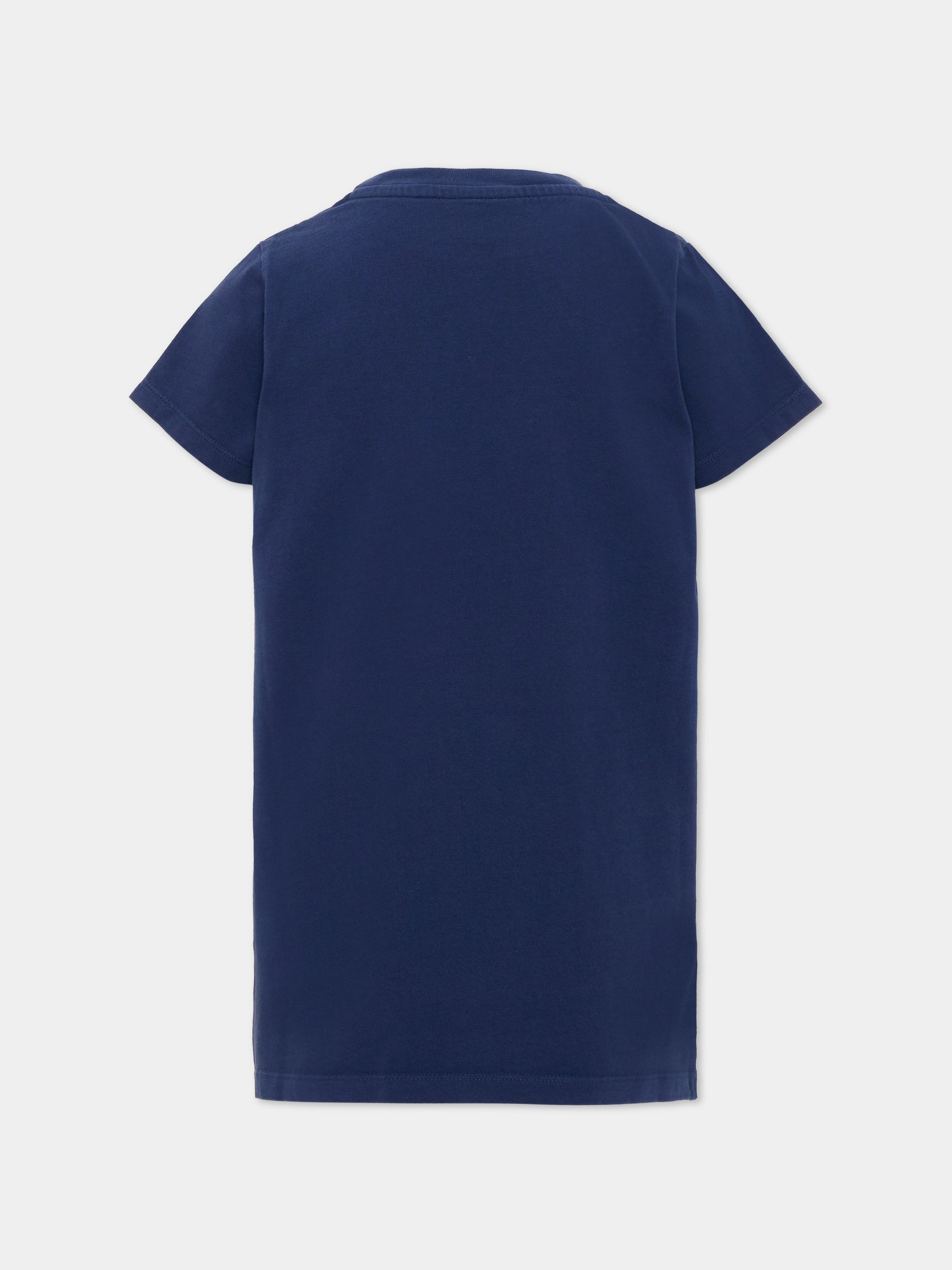 Vestito blu per bambina con logo,Zadig & Voltaire Kids,X60543 84N
