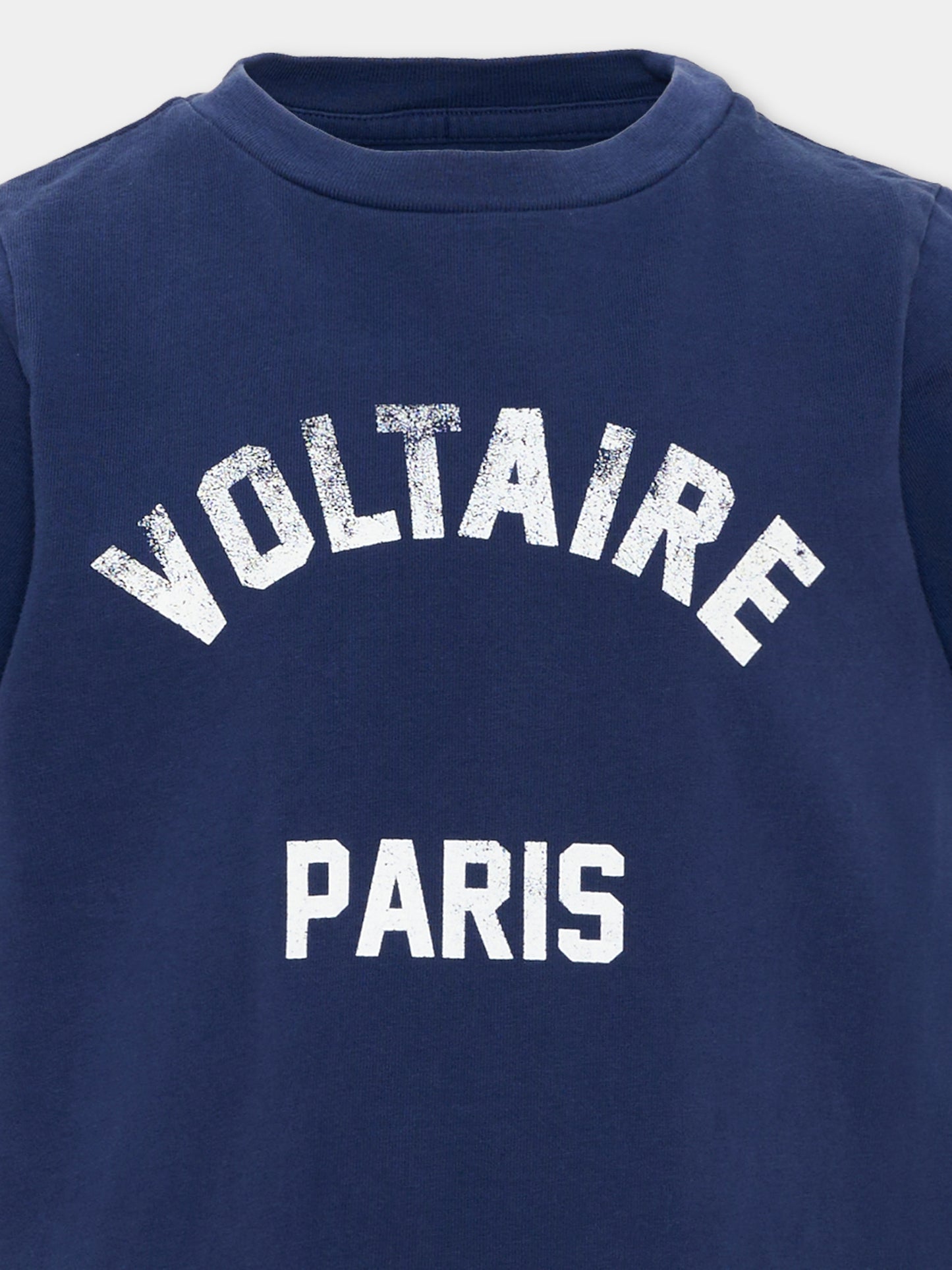 Vestito blu per bambina con logo,Zadig & Voltaire Kids,X60543 84N