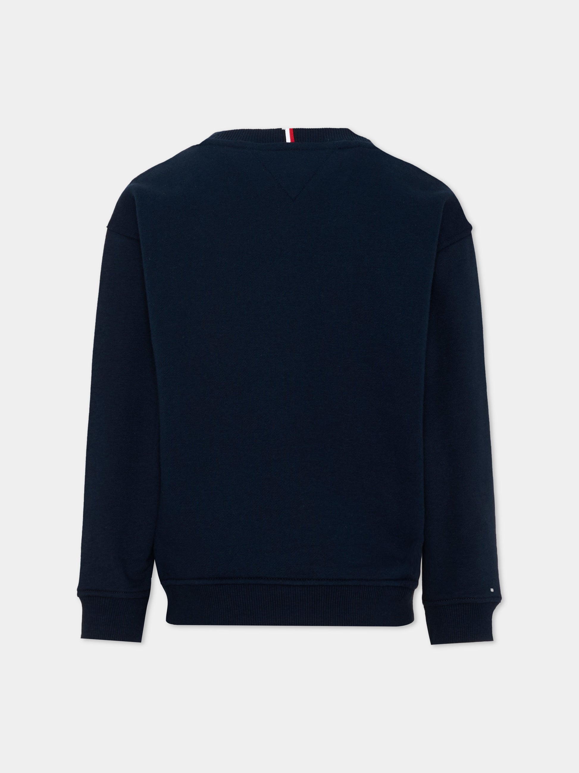 Felpa blu per bambino con ricamo Tommy,Tommy Hilfiger Junior,KB0KB10255 C1G