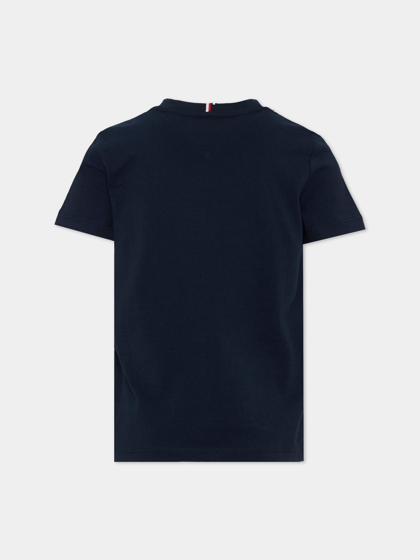 T-shirt a manica corta blu per bambino logo,Tommy Hilfiger Junior,KB0KB10277 C1G