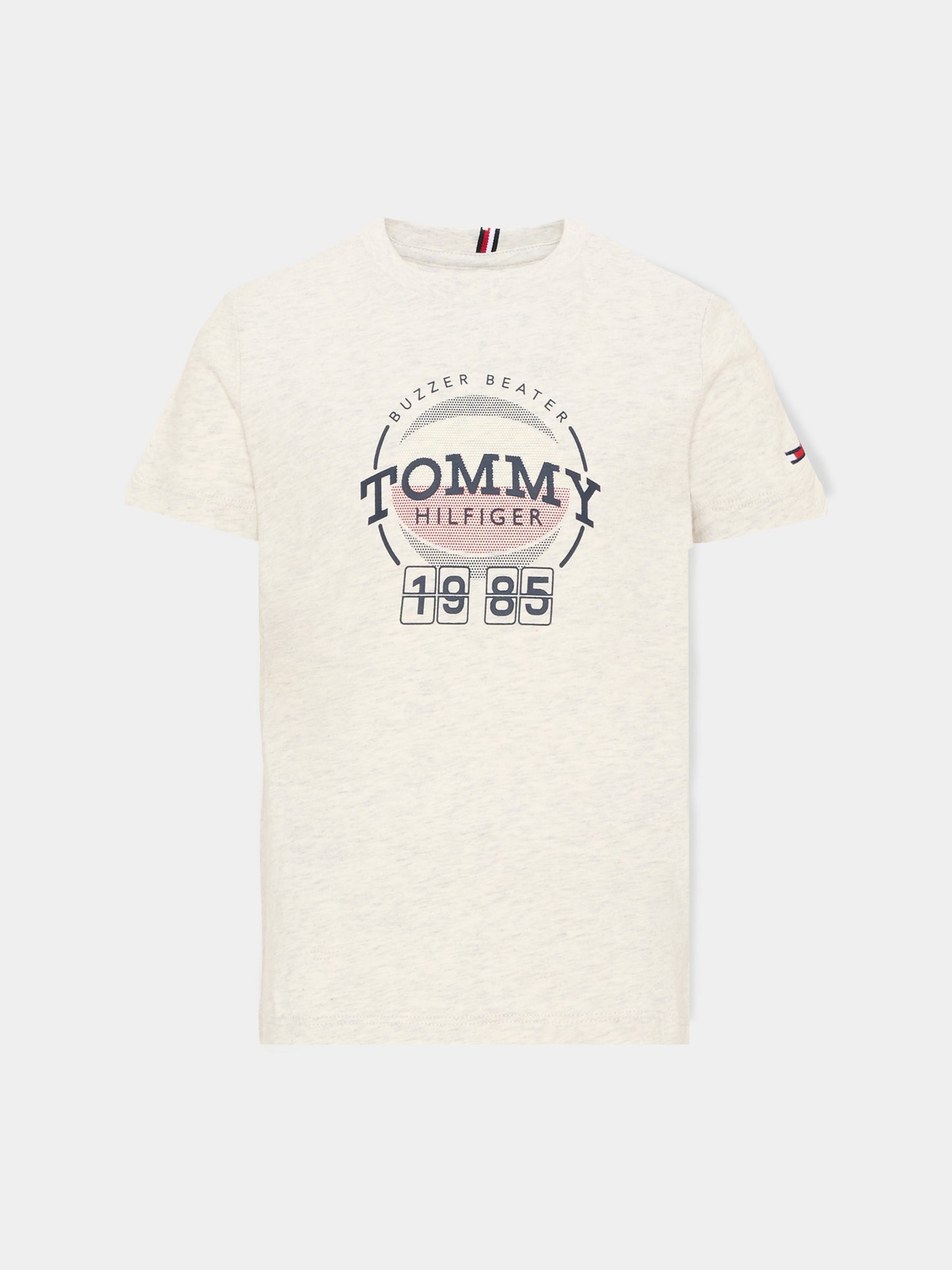 T-Shirt a manica corta bianca per bambino logo,Tommy Hilfiger Junior,KB0KB10277 P09