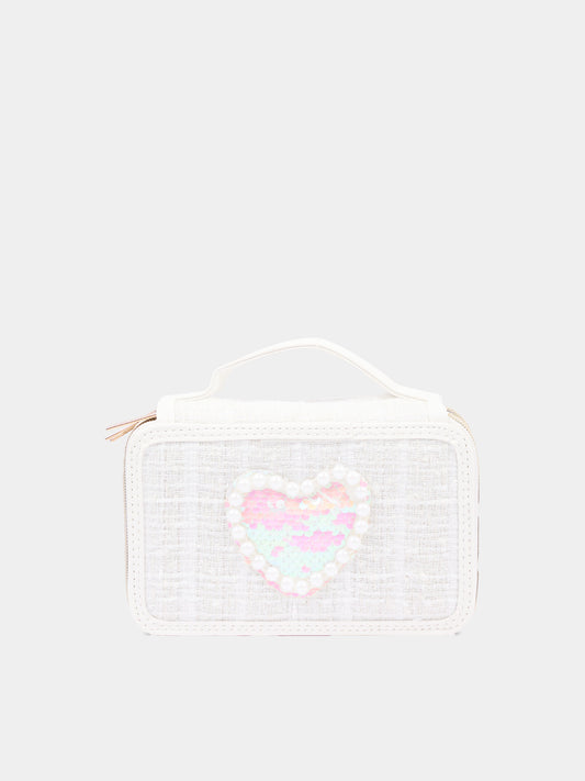 Astuccio bianco per bambina con cuore,Girabrilla,19085 19088