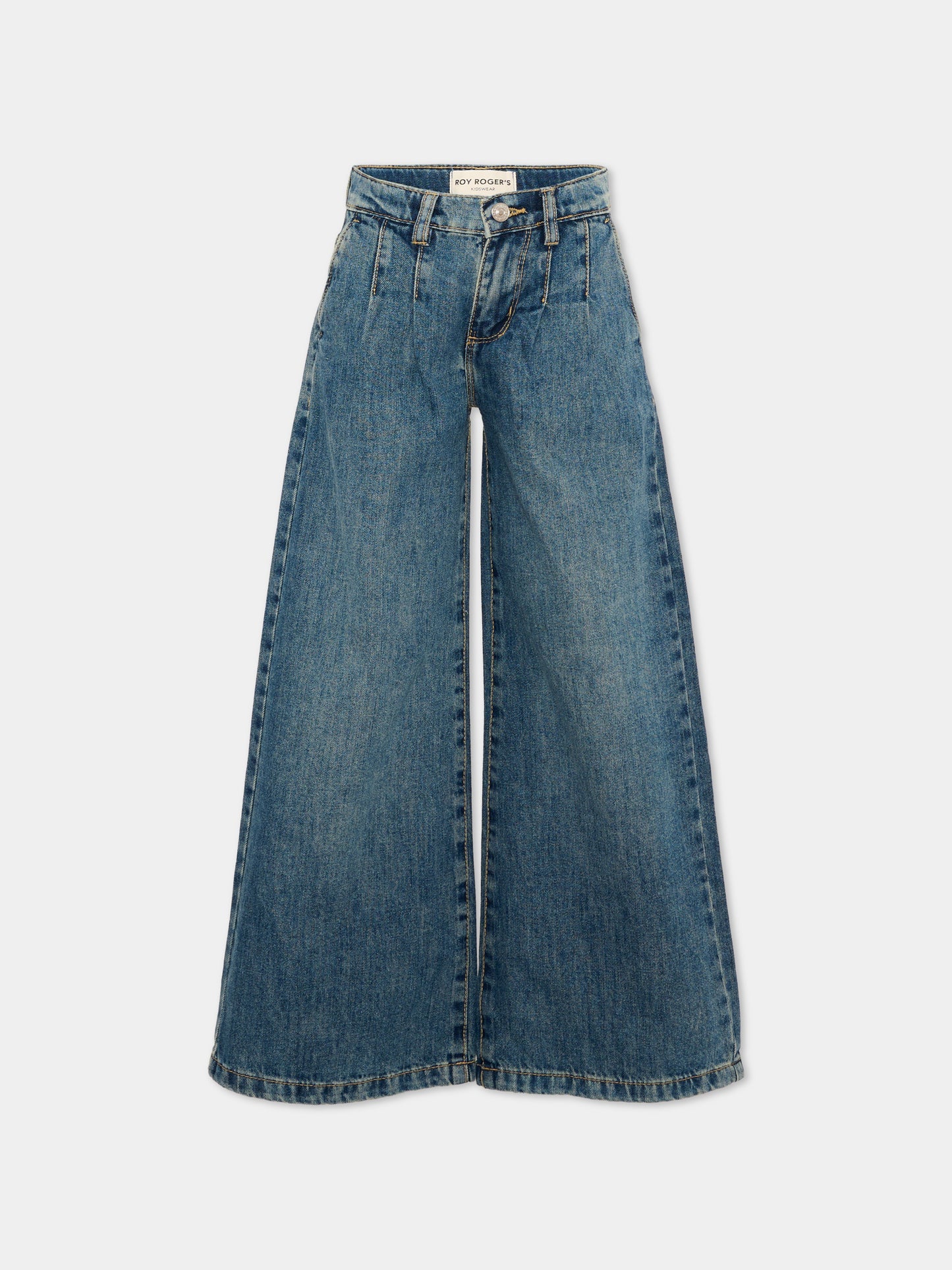Jeans denim per bambina gamba ampia,Roy Roger's Kids,RG163 0 7028