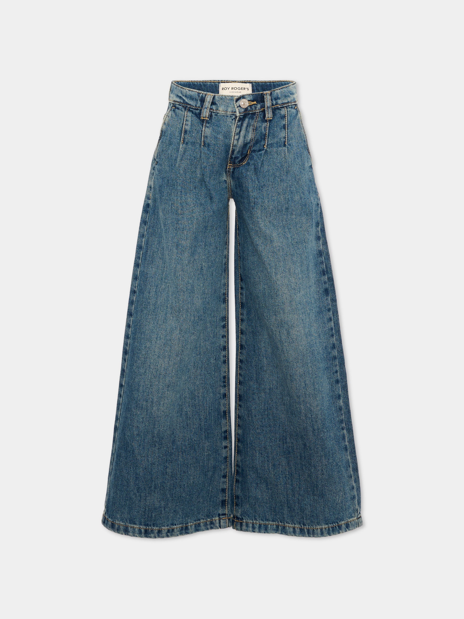 Jeans denim per bambina gamba ampia,Roy Roger's Kids,RG163 0 7028