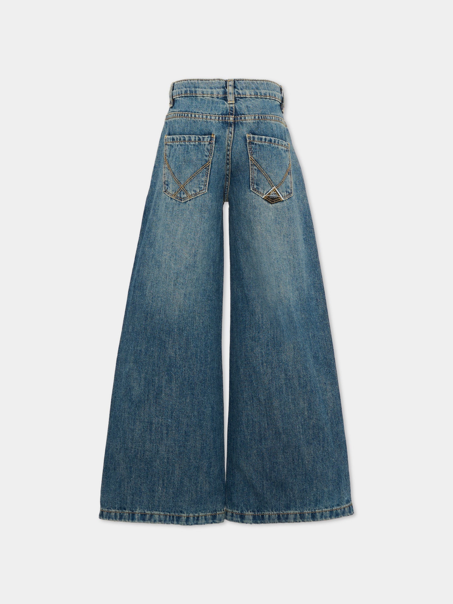 Jeans denim per bambina gamba ampia,Roy Roger's Kids,RG163 0 7028
