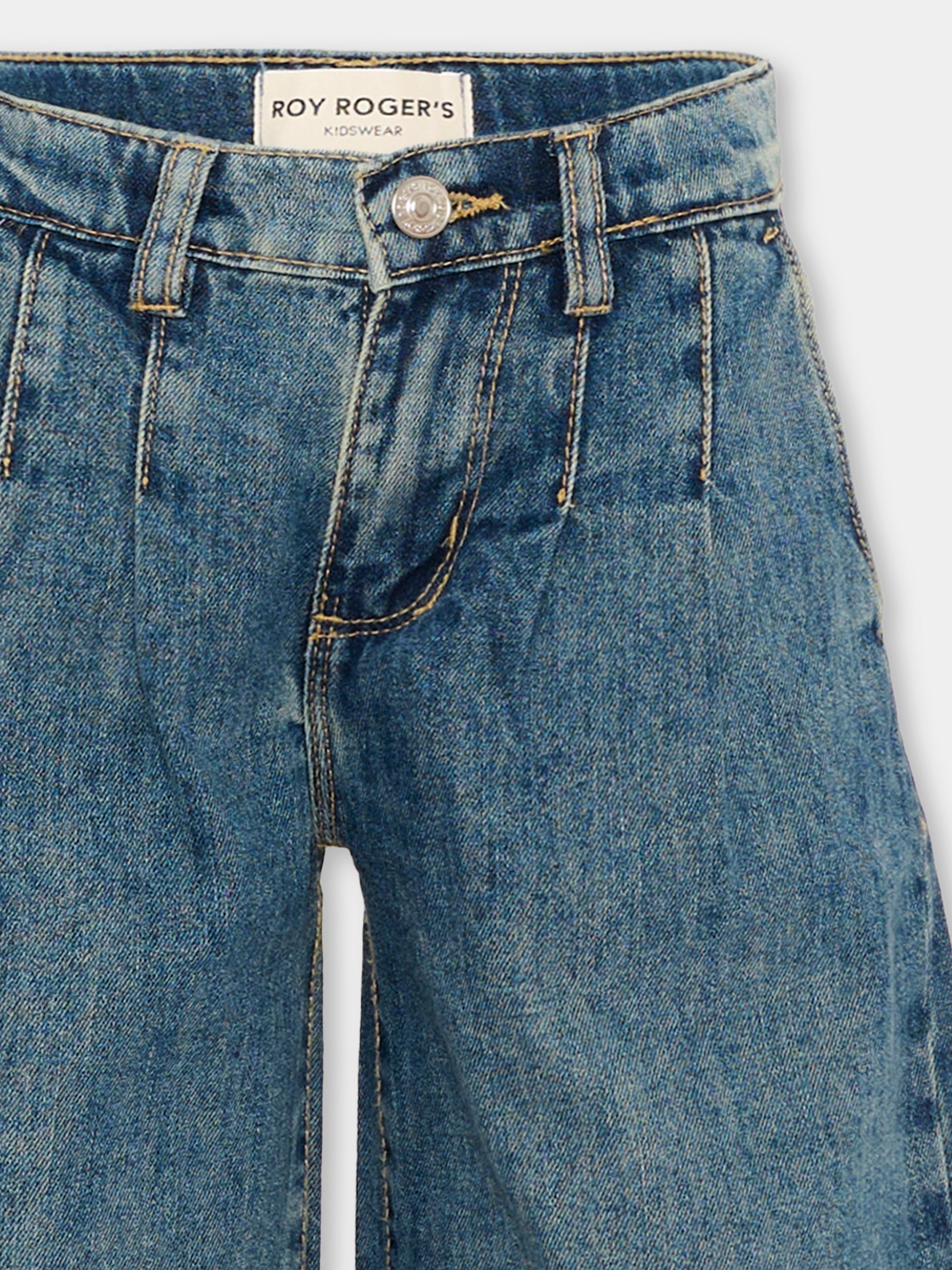 Jeans denim per bambina gamba ampia,Roy Roger's Kids,RG163 0 7028