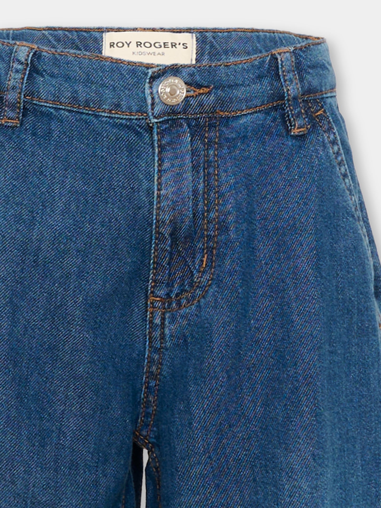 Jeans denim per bambina a palazzo,Roy Roger's Kids,RG165 0 7014