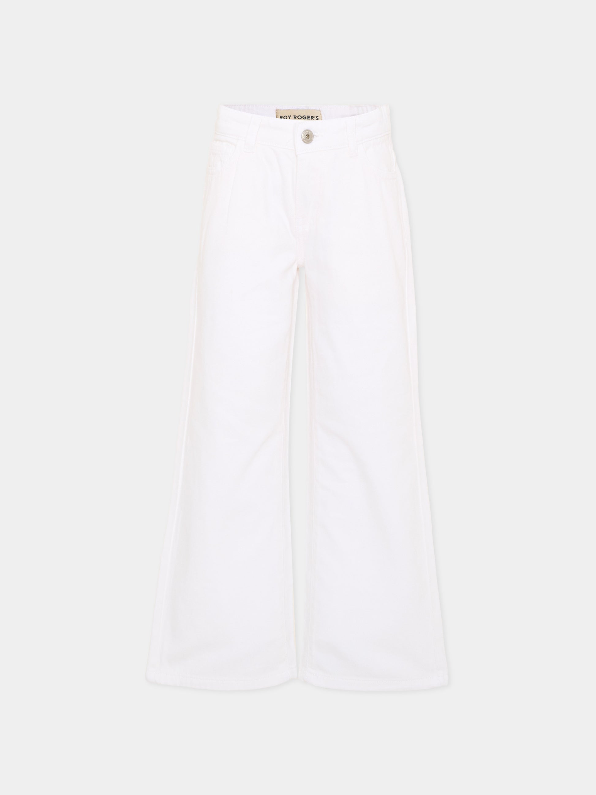 Jeans bianco per bambina gamba ampia,Roy Roger's Kids,RG181 0 113