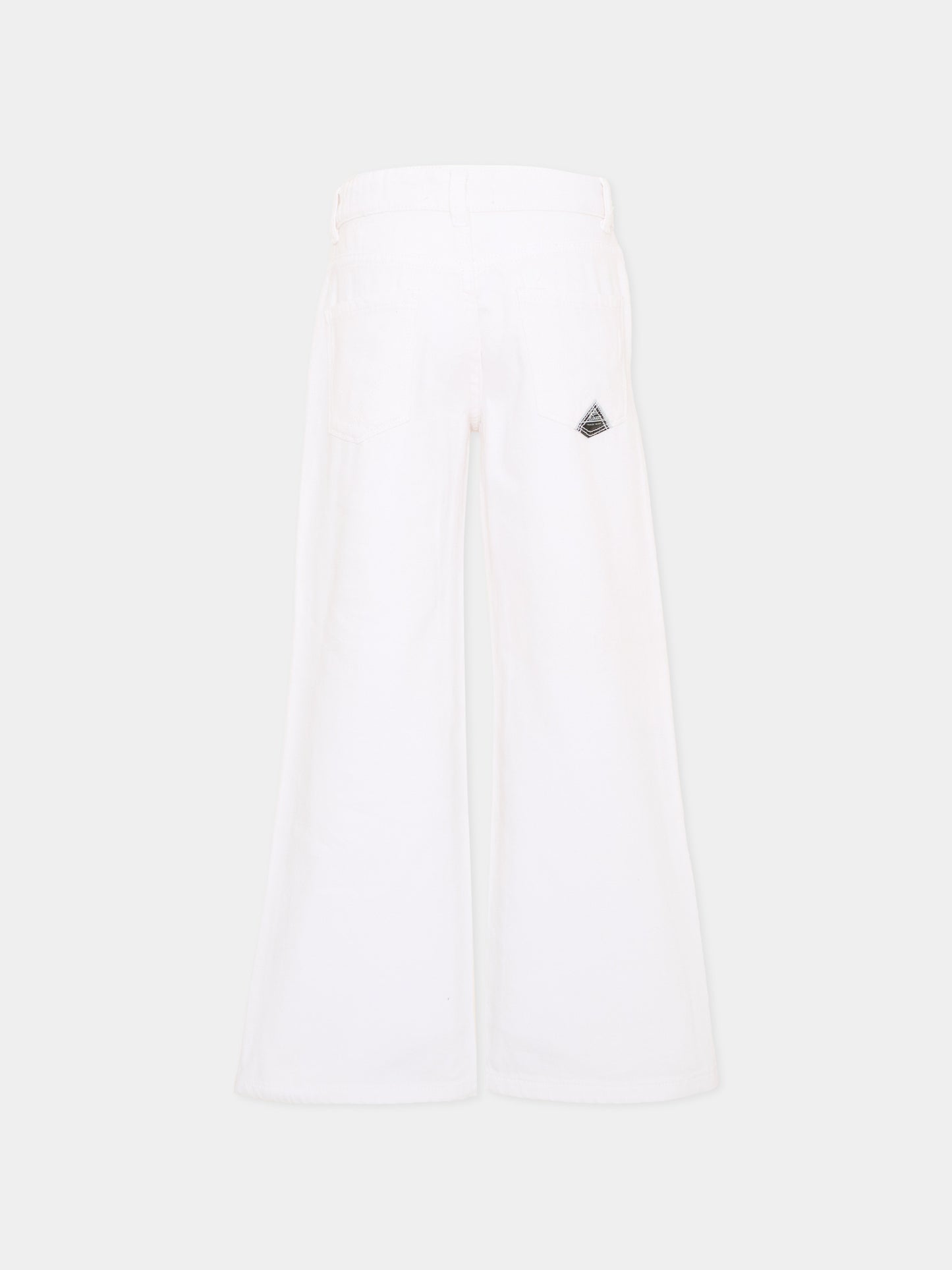 Jeans bianco per bambina gamba ampia,Roy Roger's Kids,RG181 0 113