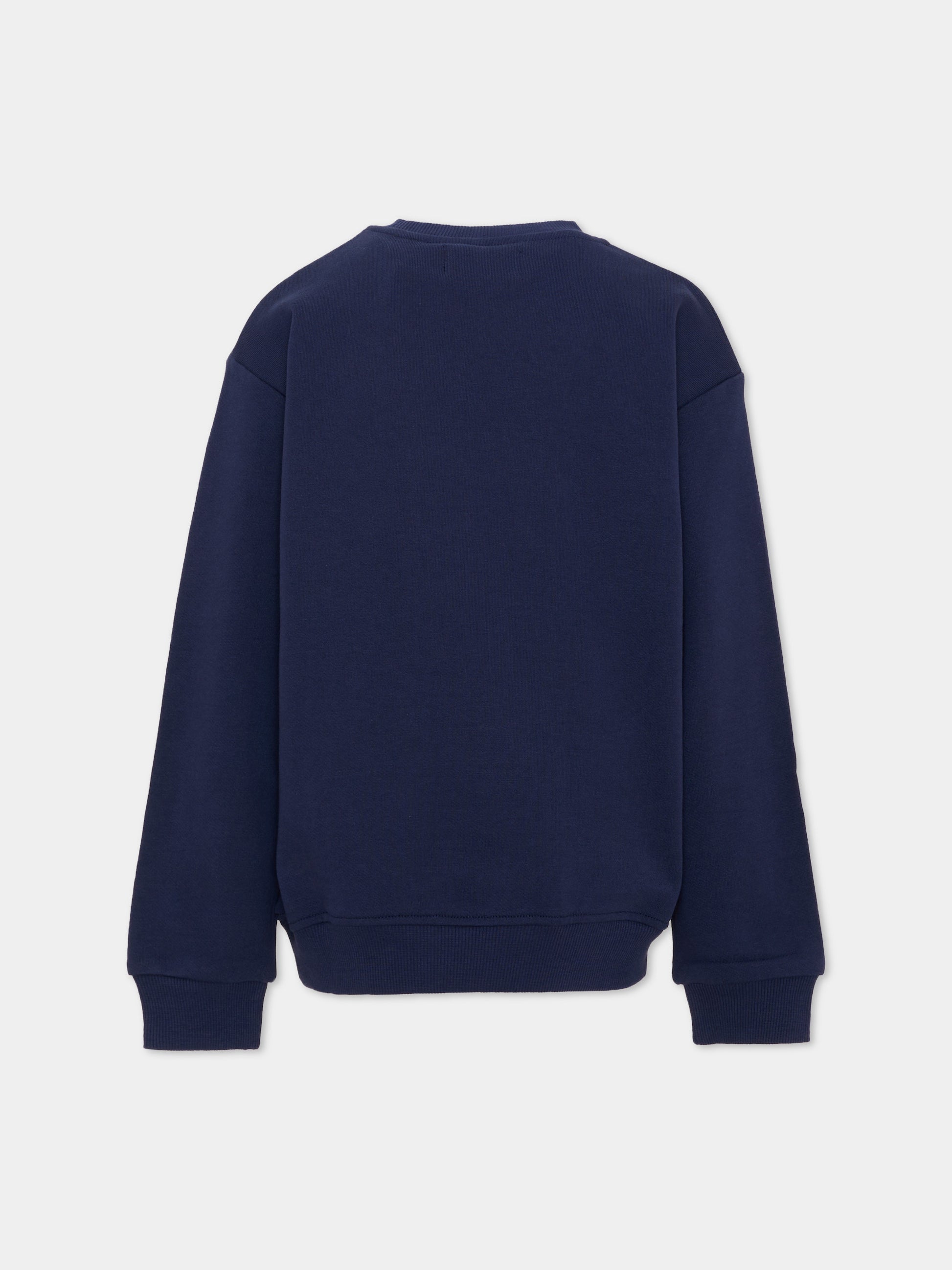 Felpa blu per bambino con tasca denim,Roy Roger's Kids,RG100 0 3854