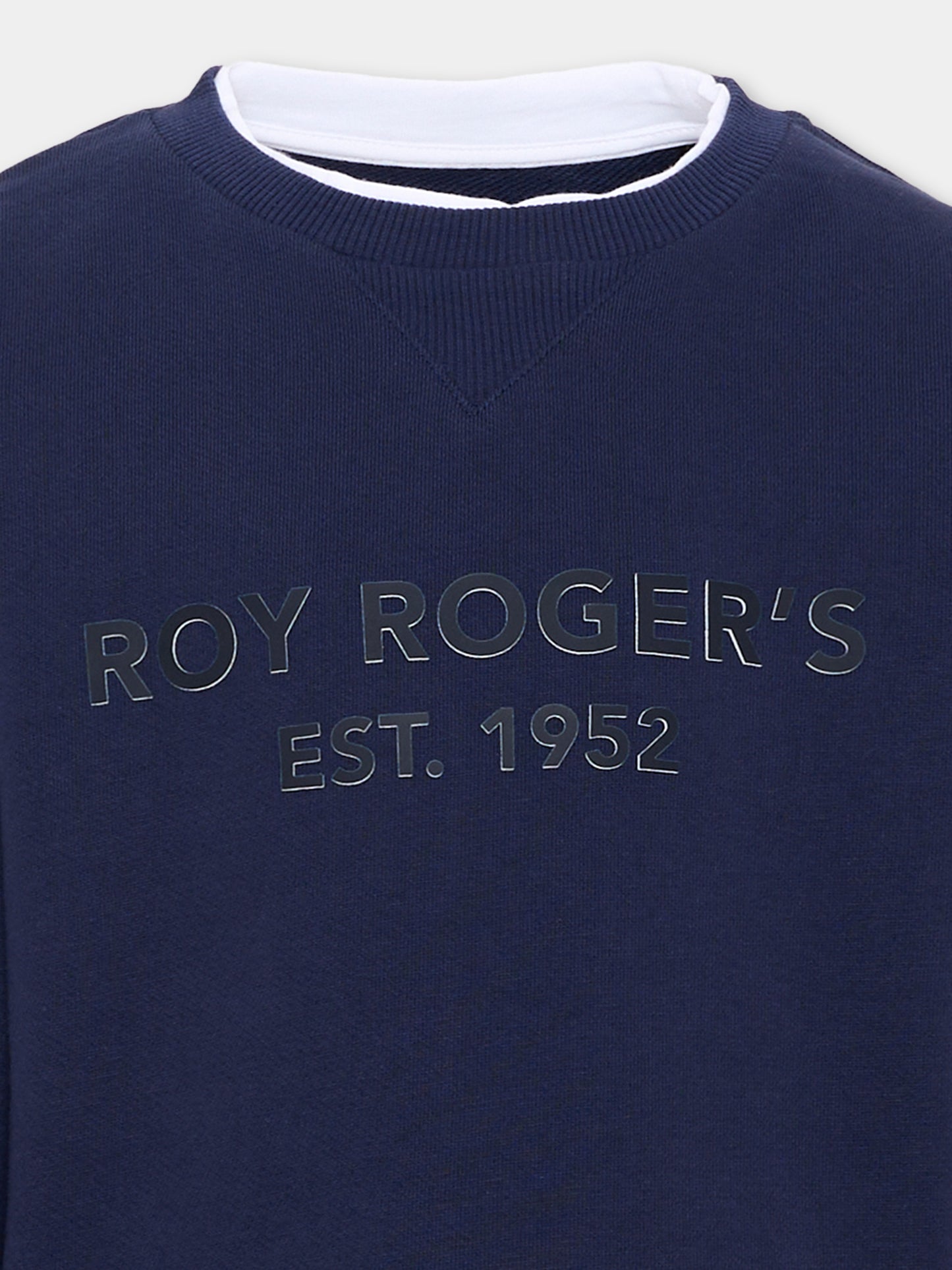 Felpa blu per bambino logo frontale,Roy Roger's Kids,RG102 0 3854