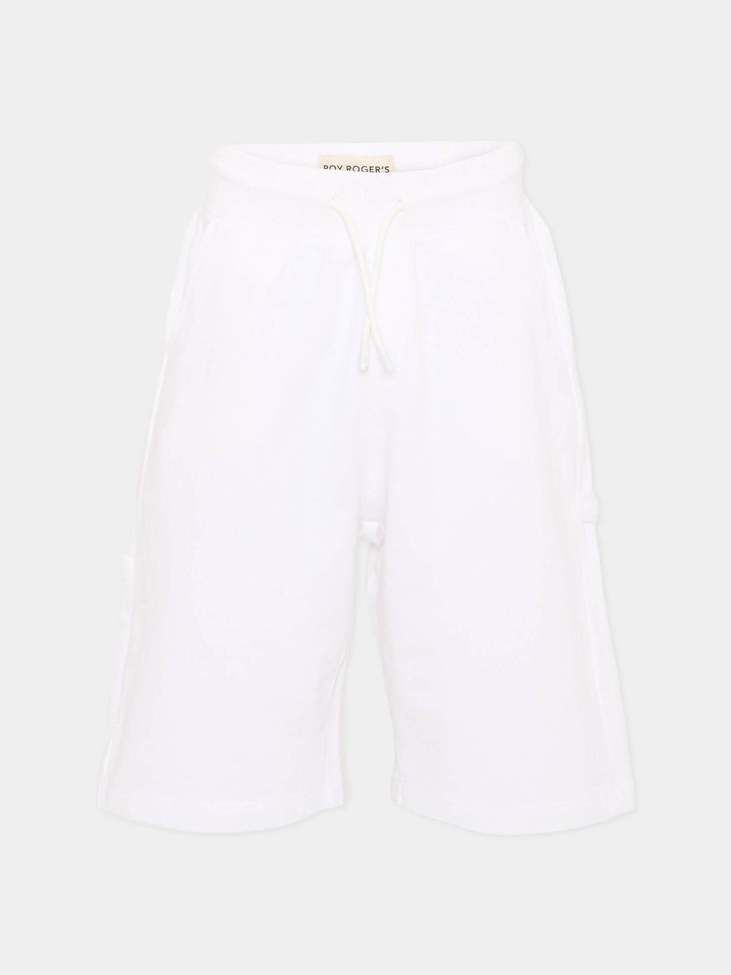 Shorts sportivi bianchi per bambino,Roy Roger's Kids,RG141 0 113