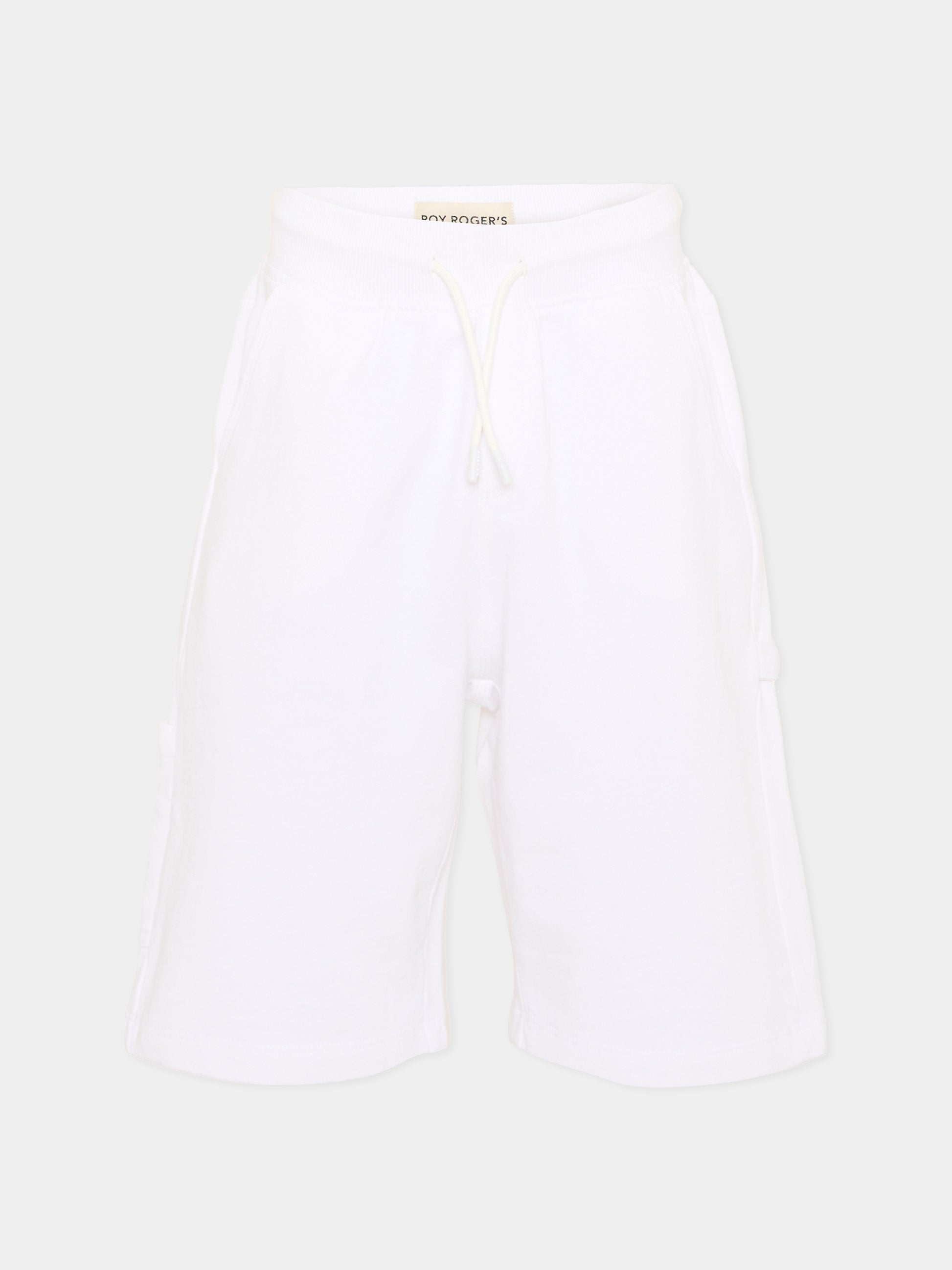 Shorts sportivi bianchi per bambino,Roy Roger's Kids,RG141 0 113