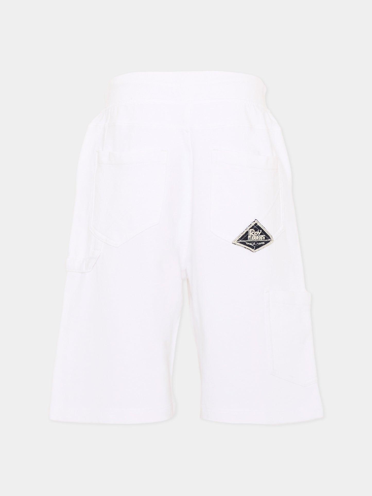 Shorts sportivi bianchi per bambino,Roy Roger's Kids,RG141 0 113