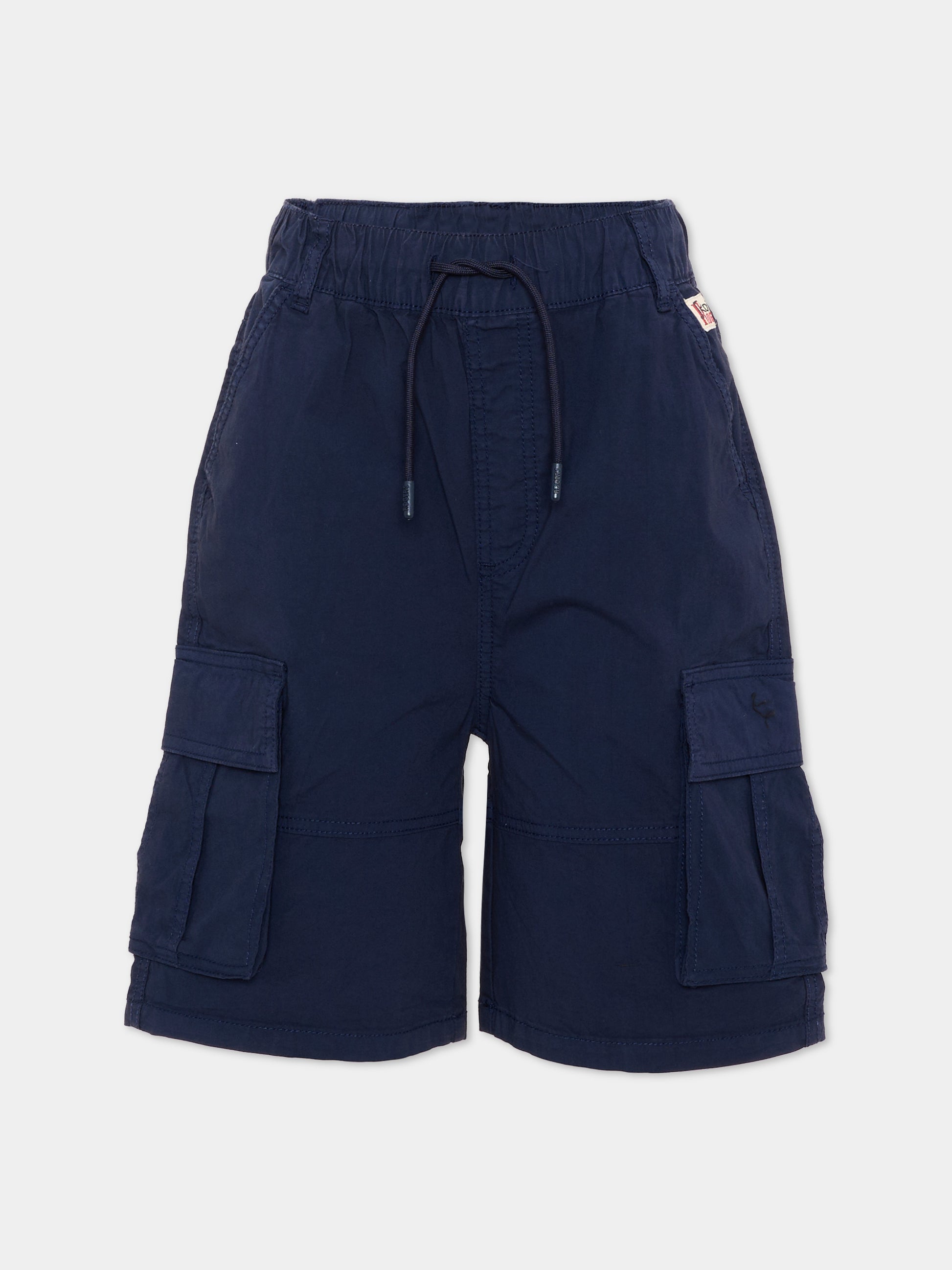 Shorts blu per bambino cargo,Roy Roger's Kids,RG143 0 3854