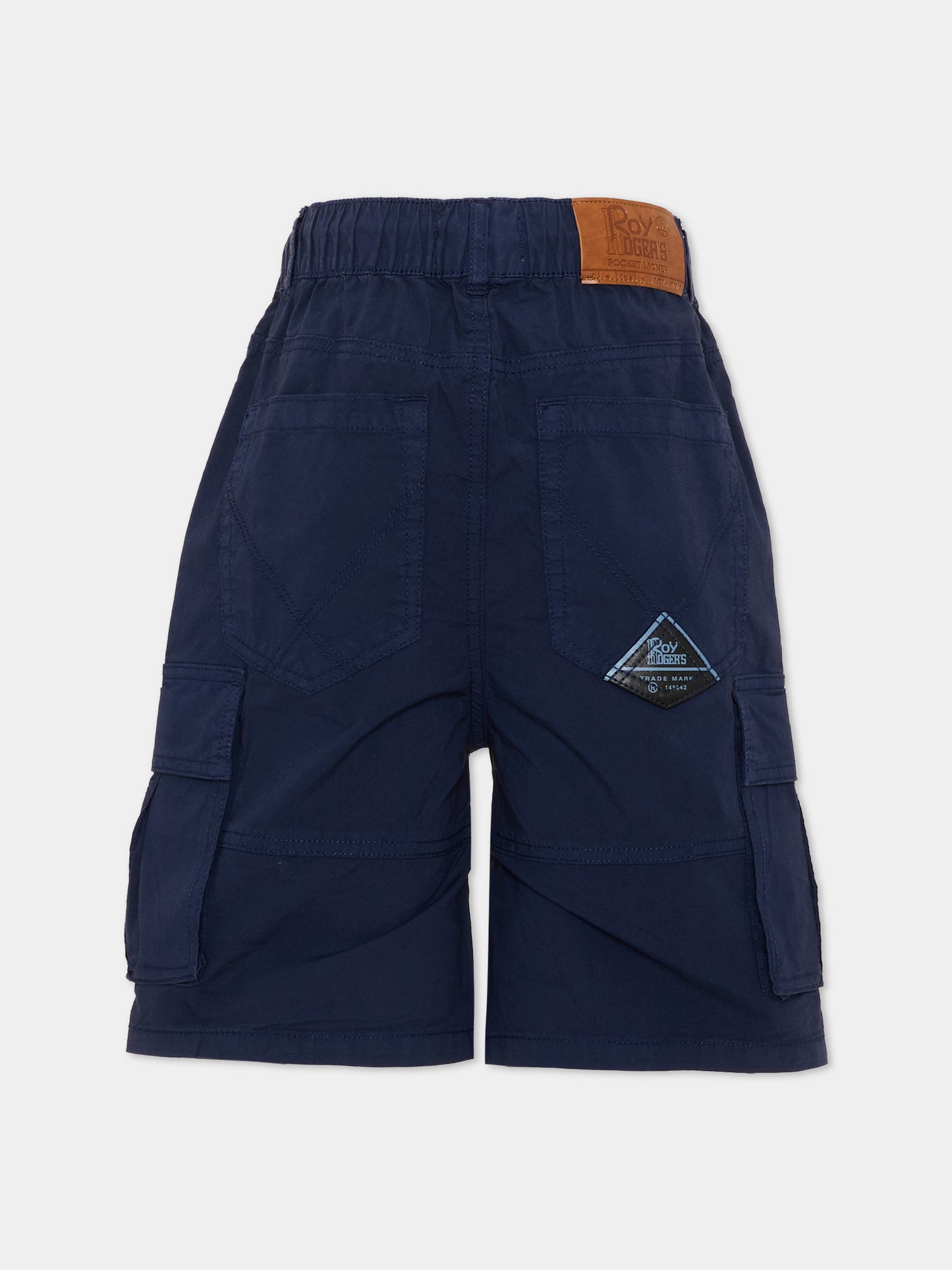 Shorts blu per bambino cargo,Roy Roger's Kids,RG143 0 3854