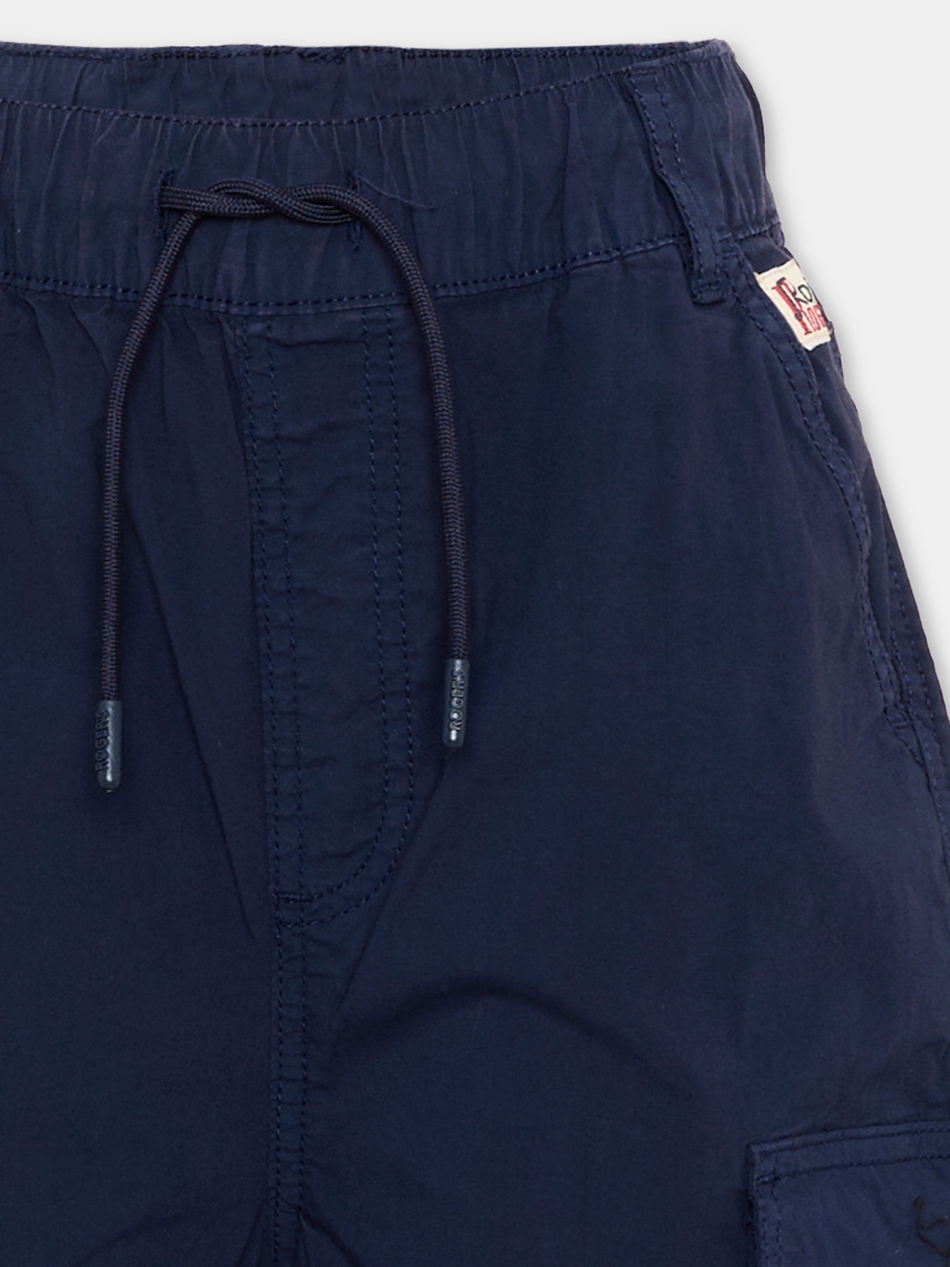 Shorts blu per bambino cargo,Roy Roger's Kids,RG143 0 3854