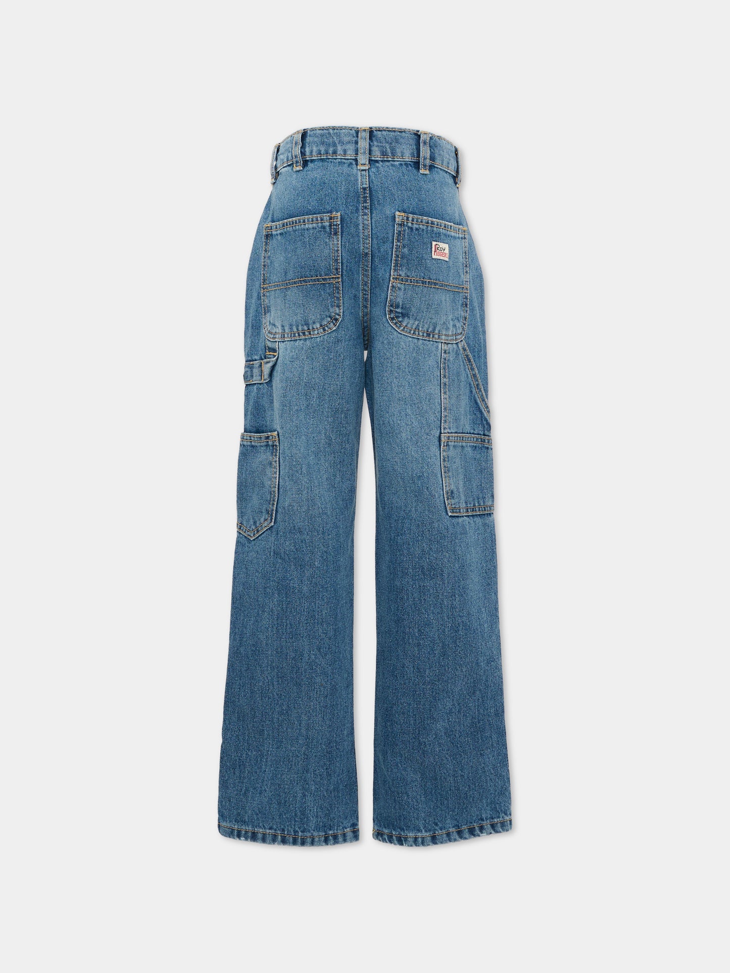 Jeans denim per bambino tasche cargo,Roy Roger's Kids,RG148 0 7028