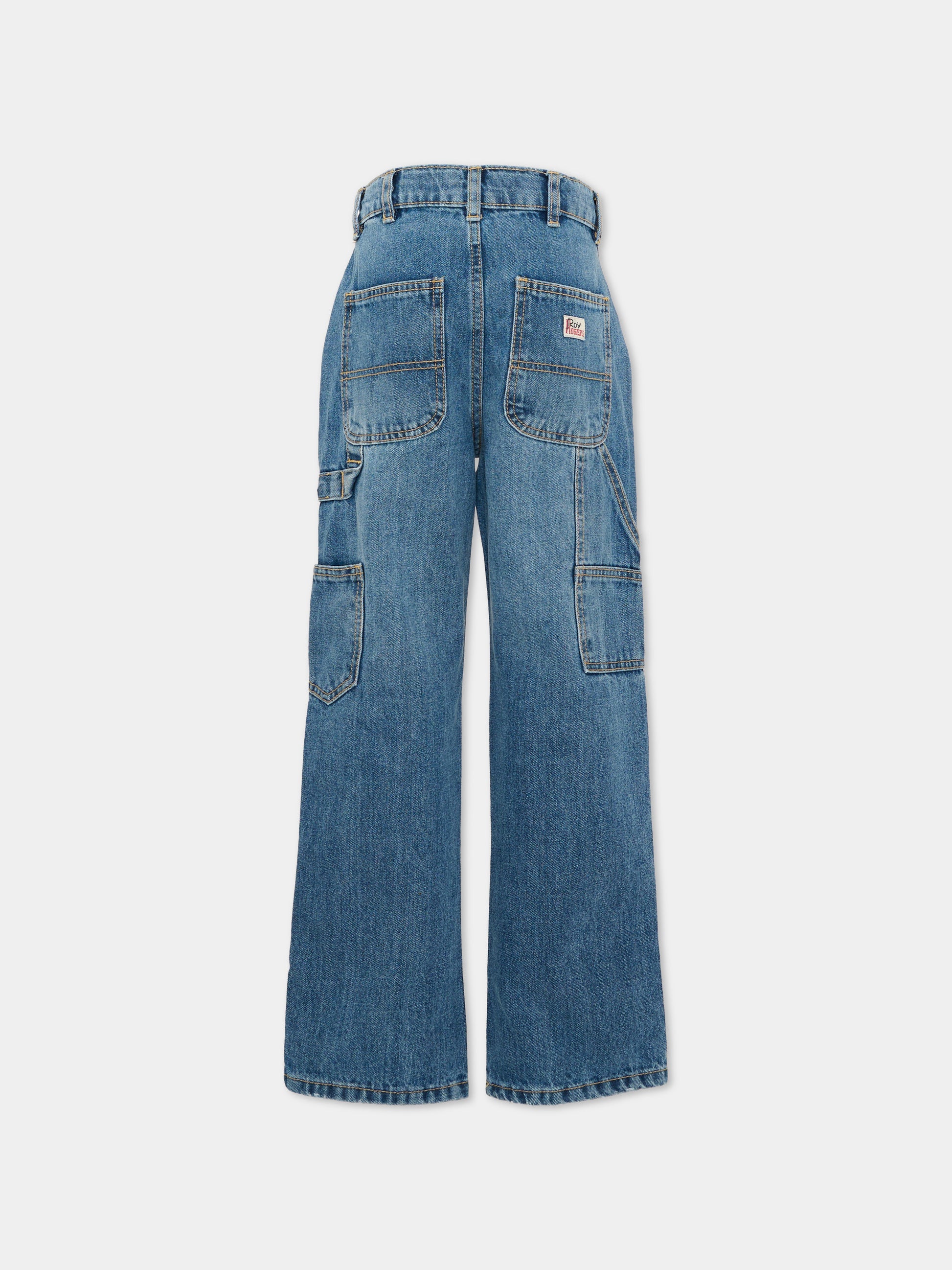 Jeans denim per bambino tasche cargo,Roy Roger's Kids,RG148 0 7028